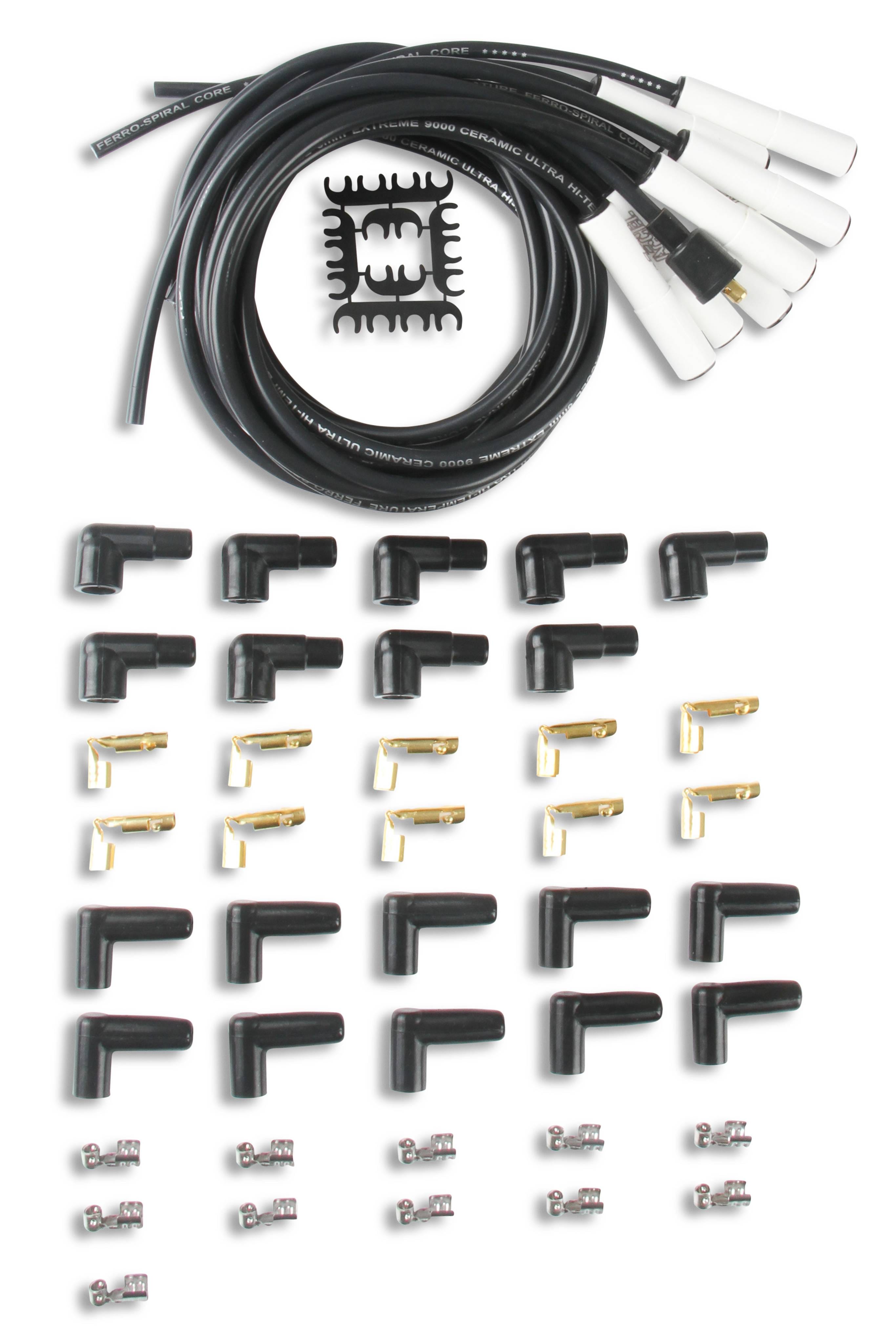 BDDP 9000C Spark Plug Wire Set - Universal - 180 Deg White Ceramic Boots - Fits 1967-1968 Mercedes-Benz 600 thumbnail 24
