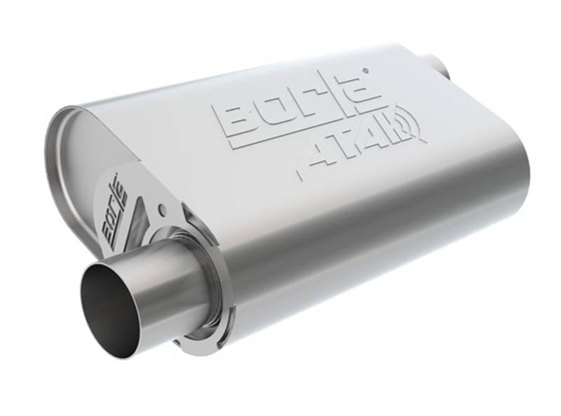 Borla 400823 Borla CrateMuffler SBC 283 / 327 / 350 2.5 inch Offset/Center 14in x 4.35in x 9in Oval Muffler thumbnail 6