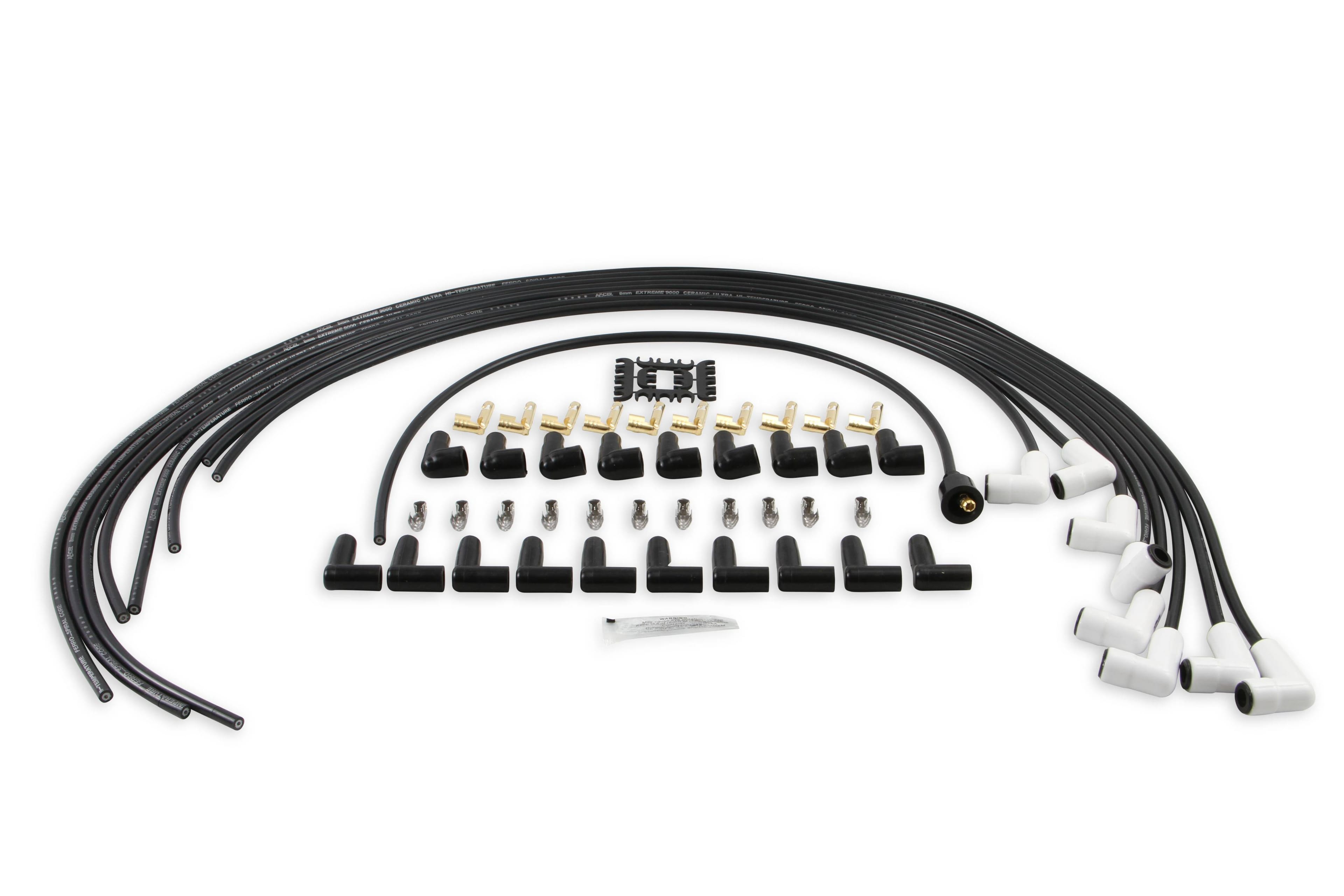 BDDP 9001C Spark Plug Wire Set - Universal - 90 Deg White Ceramic Boots - Fits select 1960-1972 Mercedes-Benz models thumbnail 12