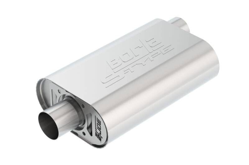 Borla 400819 Borla CrateMuffler SBC Hot 350/383 2.5 inch Offset/Center 14in x 4.35in x 9in Oval Muffler thumbnail 4