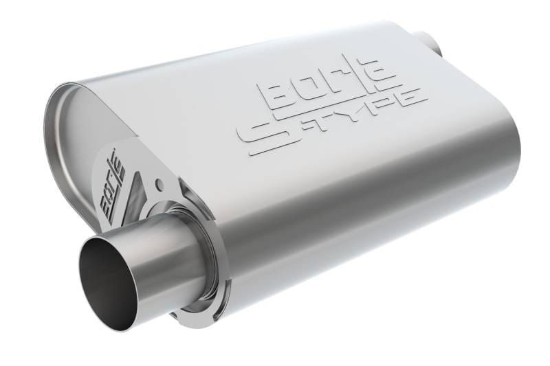 Borla 400840 Borla CrateMuffler SBC Hot 350/383 3 inch Offset/Center 14in x 4.35in x 9in Oval Muffler thumbnail 2