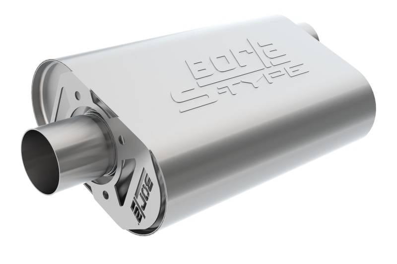 Borla 400843 Borla CrateMuffler SBC Hot 350/383 3.0 inch Offset/Center 14in x 4.35in x 9in Oval S-Type Muffler thumbnail 4
