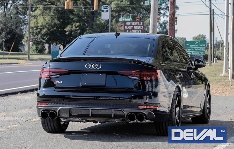 DEVAL Carbon Fiber Rear Diffuser for 2018+ Audi A4/S4 B9 thumbnail 3