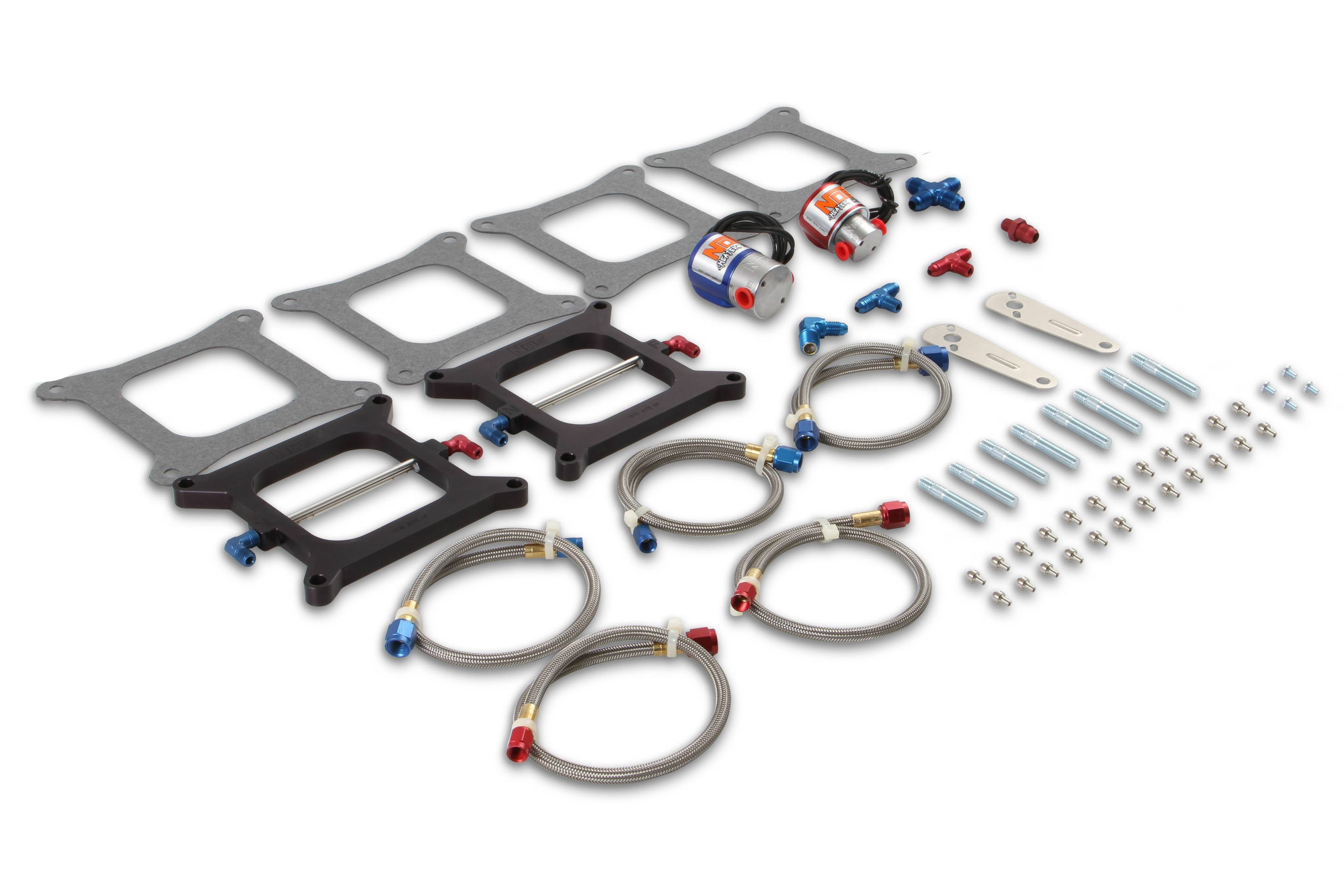 BHHV 02021NOS NOS Pro-Shot Fogger "Upgrade Kit" Cheater Nitrous System-Dual 4150 Holley Flange thumbnail 46