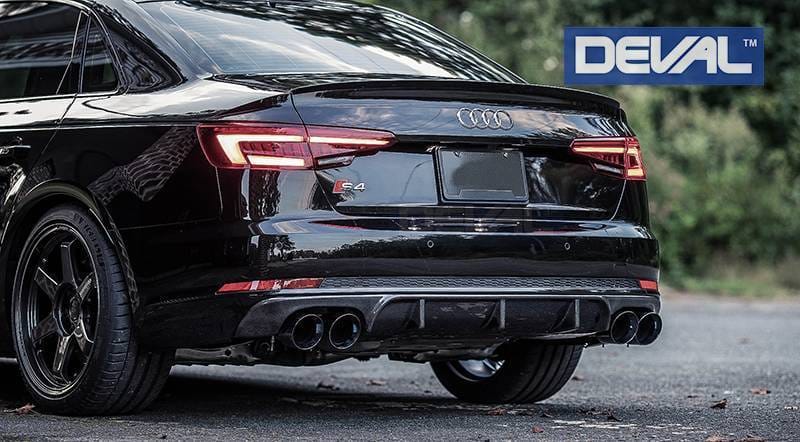 DEVAL Carbon Fiber Rear Diffuser for 2018+ Audi A4/S4 B9 thumbnail 2