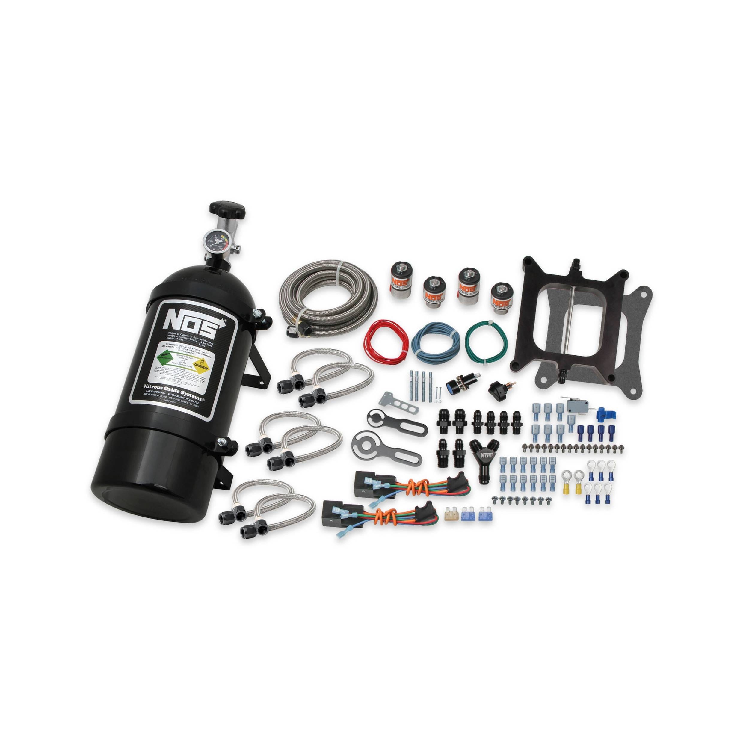 BHHV 02301BNOS NOS Pro Two-Stage Wet Nitrous System for 4150 4-barrel Carburetor-Black thumbnail 2