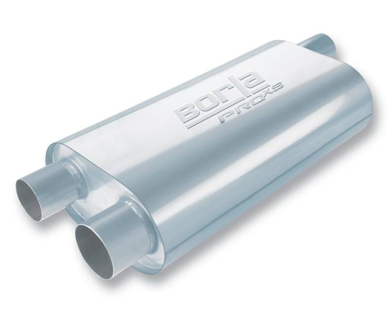 Borla 40474 Borla Universal Oval Transverse Single 3in Inlet/2.5in Outlet 19in x 10.25in x 5.5in Turbo Muffler thumbnail 4