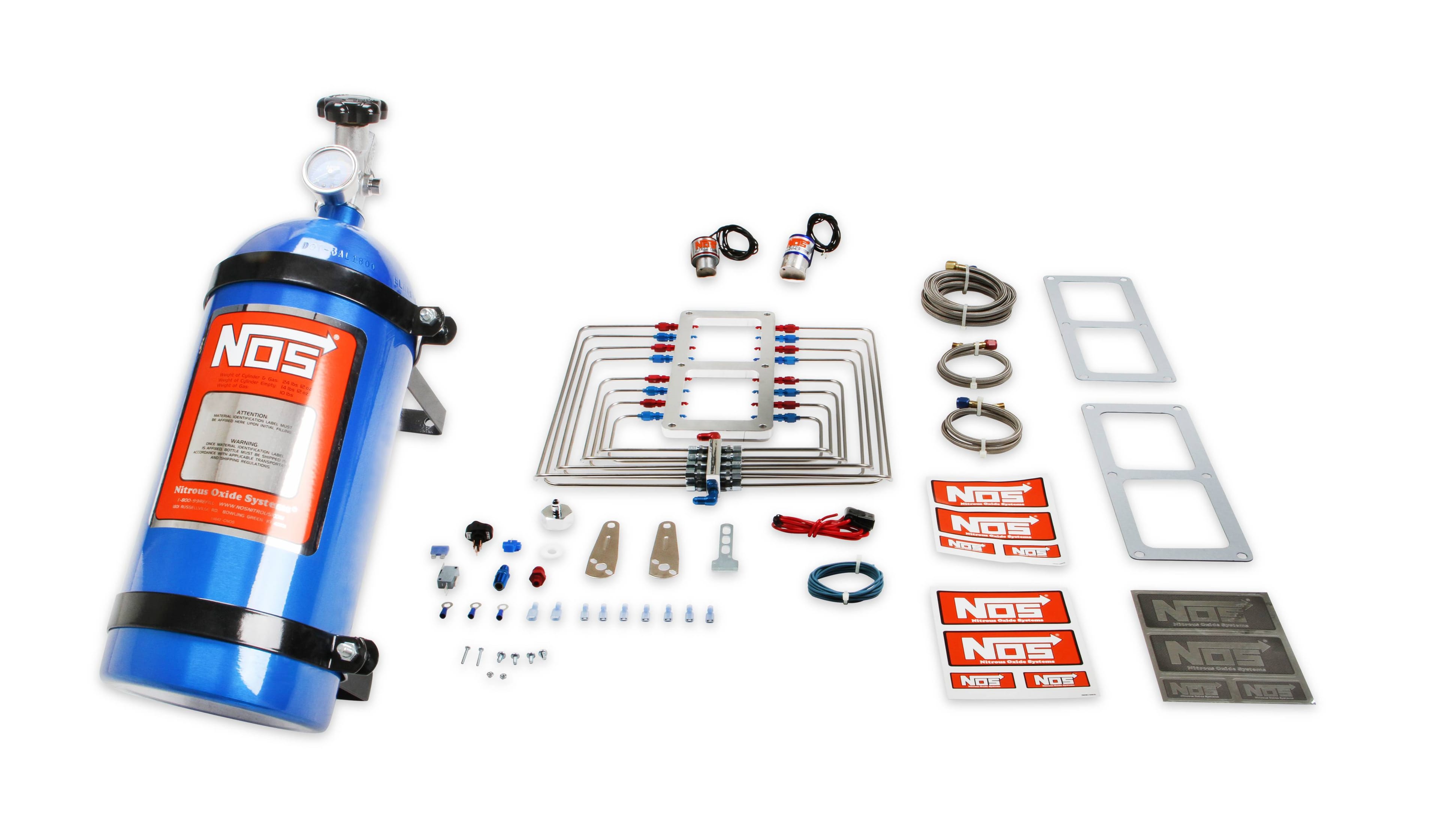 BHHV 02520-CNOS NOS Supercharger Nitrous System,Polished Plate,Red/Blue Plumbing,Blue Bottle thumbnail 12