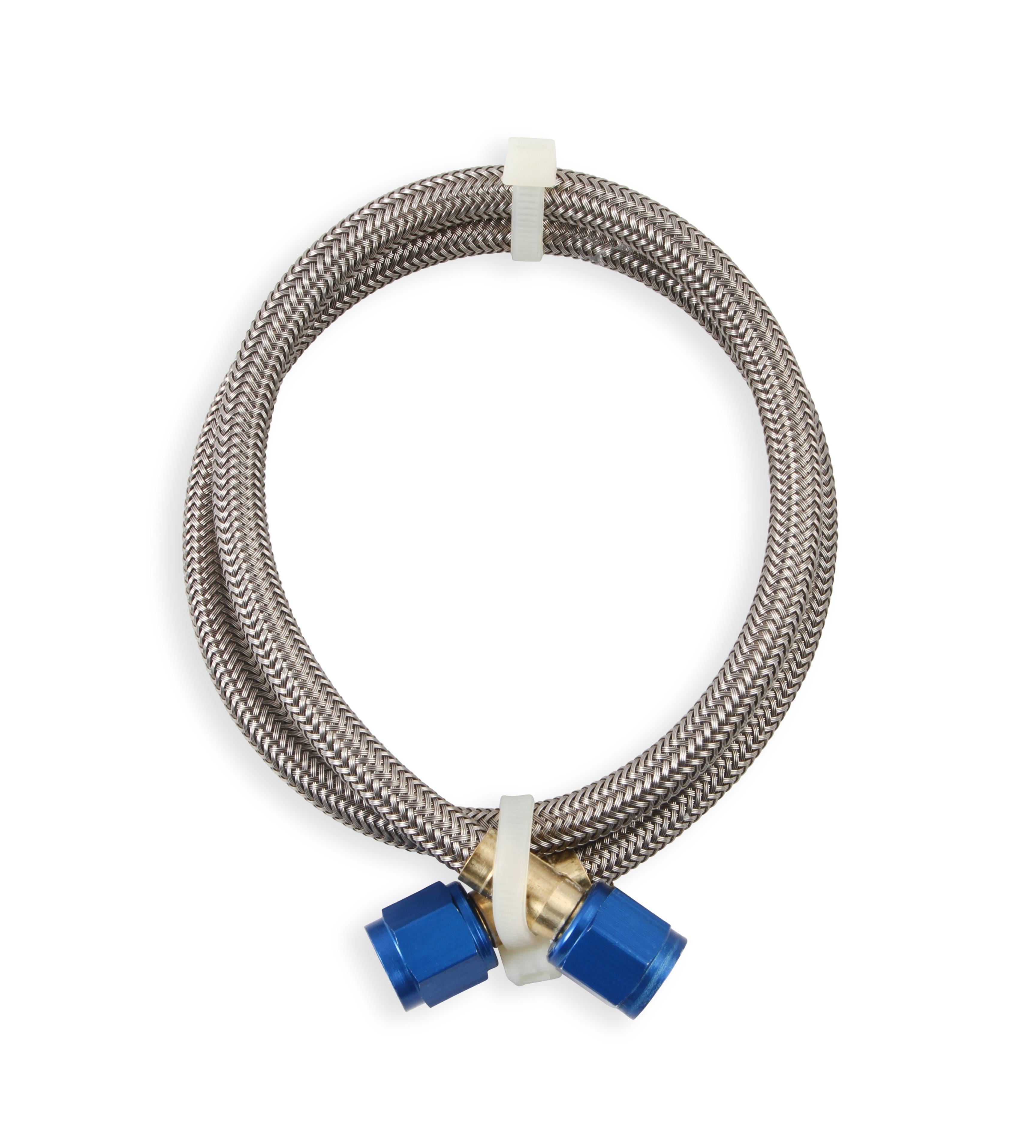 BHHV 15230NOS NOS Stainless Steel Braided Hose -4AN 2-foot Blue thumbnail 4