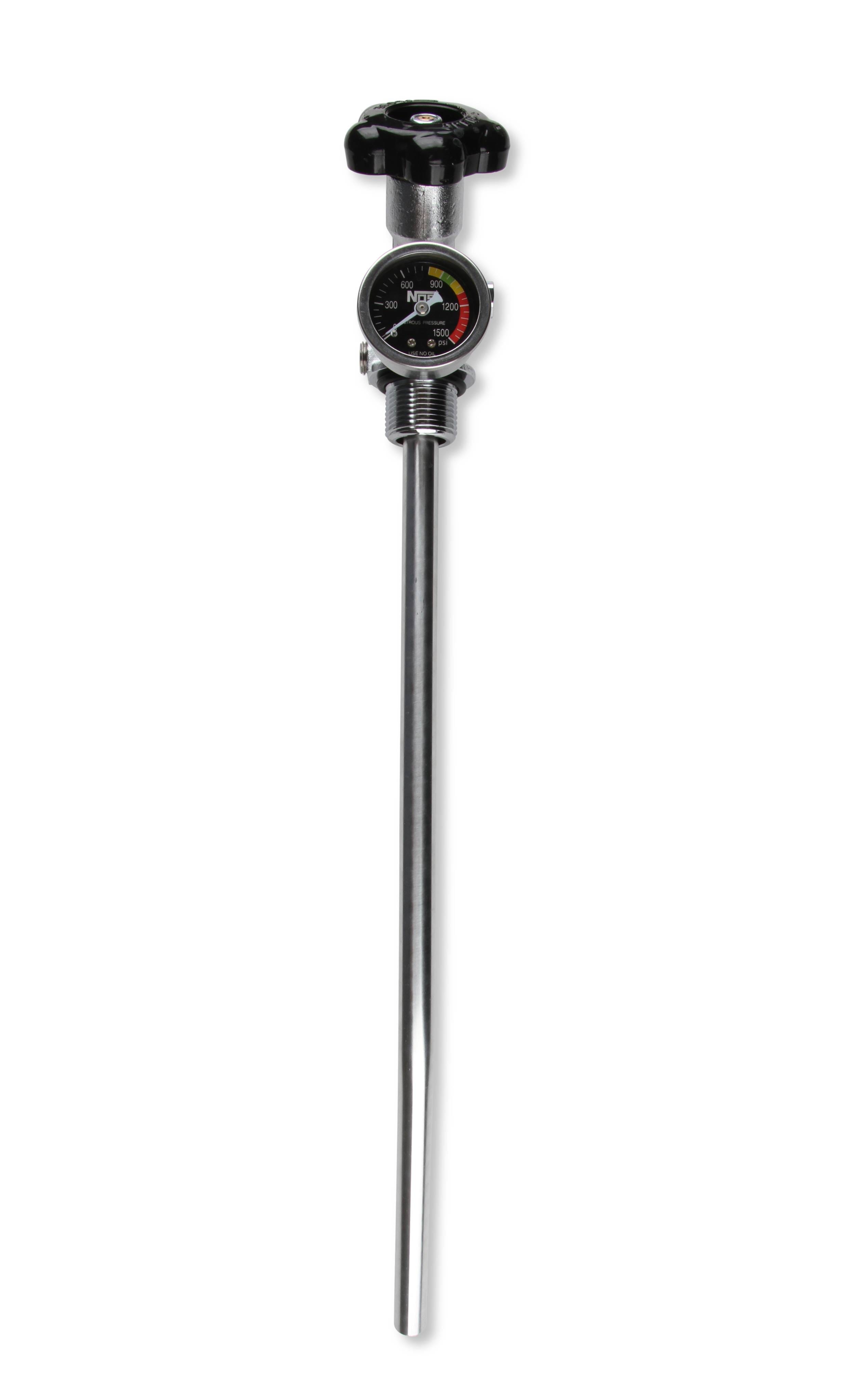 BHHV 16137ABNOS NOS 10 lb. Bottle Super Hi-Flow Valve Assembly with Siphon Tube and Black Gauge thumbnail 2