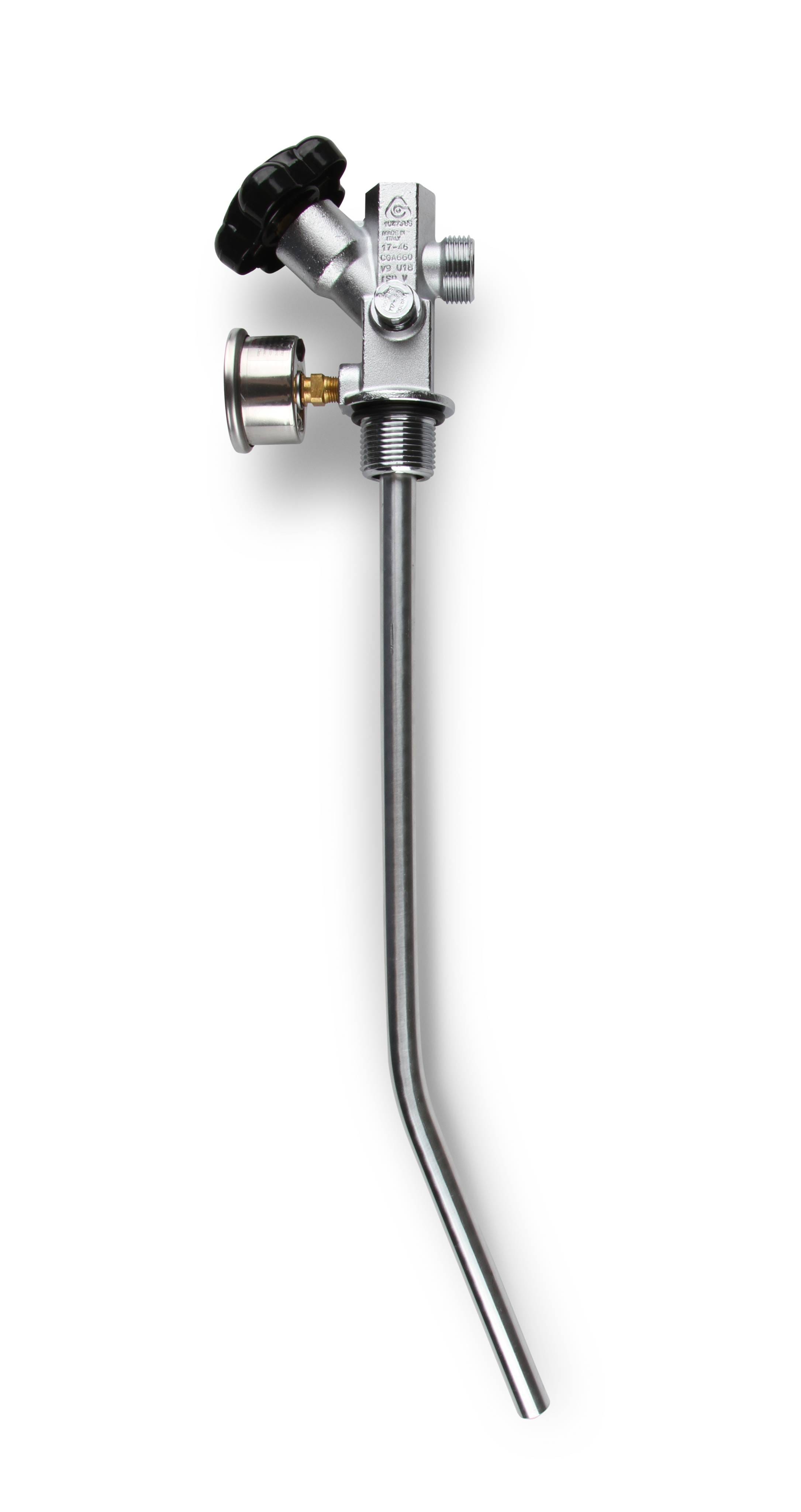 BHHV 16137ABNOS NOS 10 lb. Bottle Super Hi-Flow Valve Assembly with Siphon Tube and Black Gauge thumbnail 12