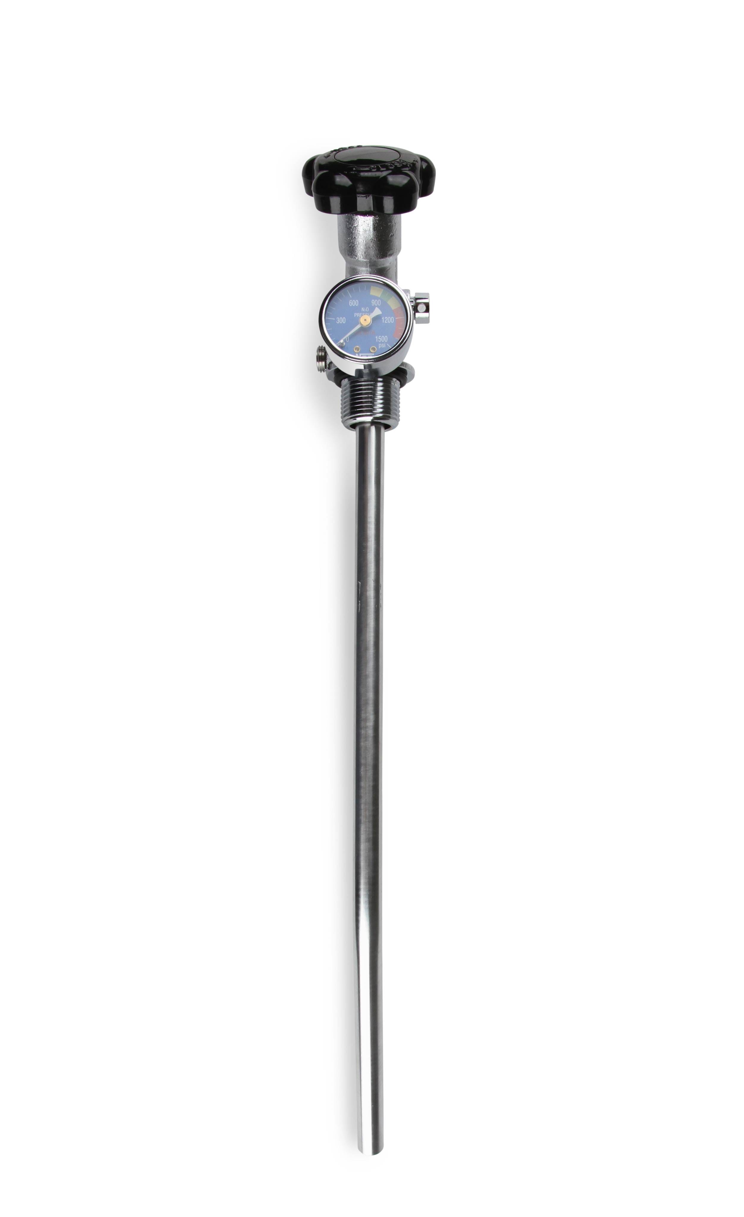 BHHV 16137ANOS NOS 10 lb. Bottle Super Hi-Flow Valve Assembly with Siphon Tube and Blue Gauge thumbnail 2