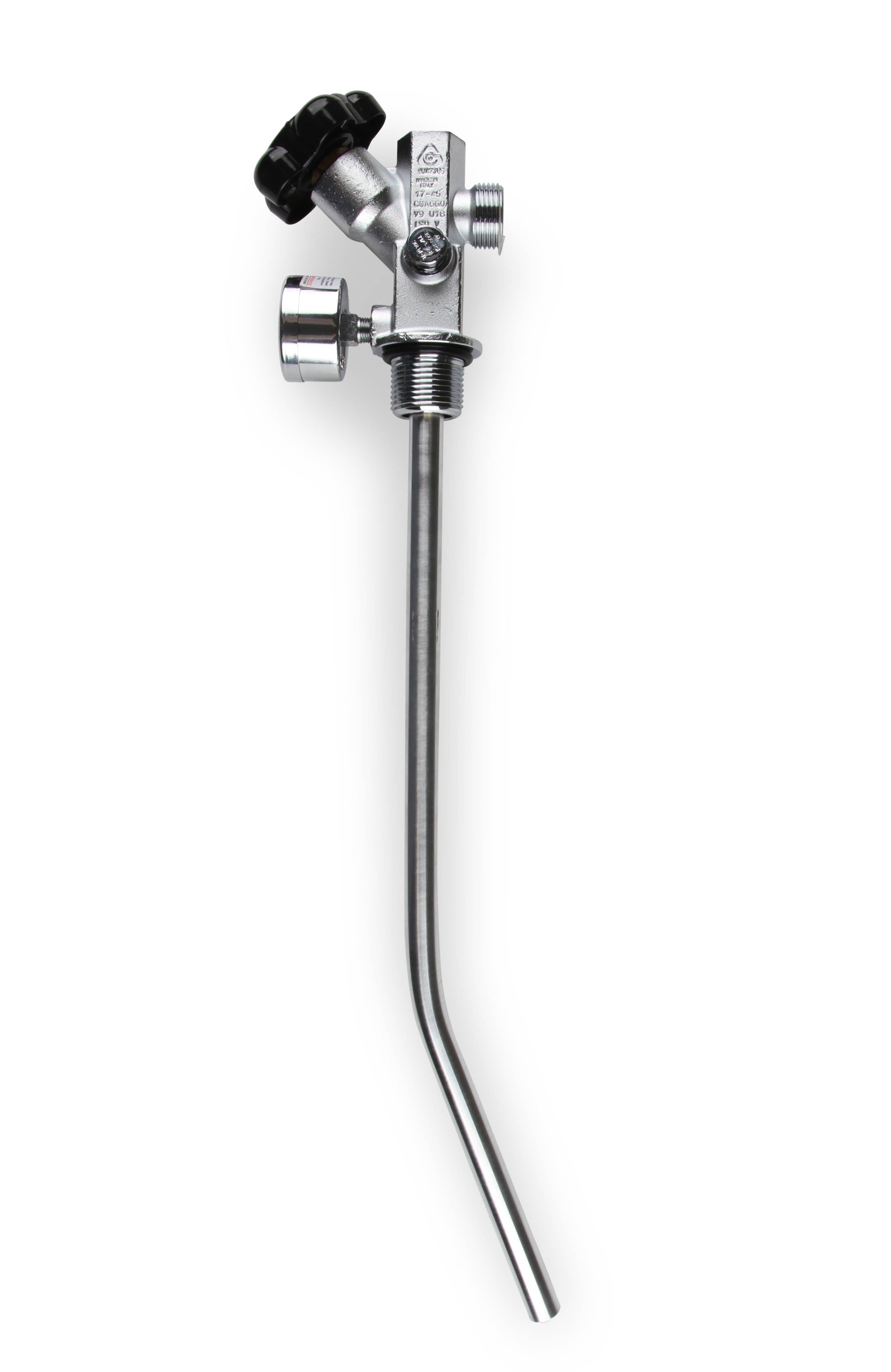BHHV 16137ANOS NOS 10 lb. Bottle Super Hi-Flow Valve Assembly with Siphon Tube and Blue Gauge thumbnail 4