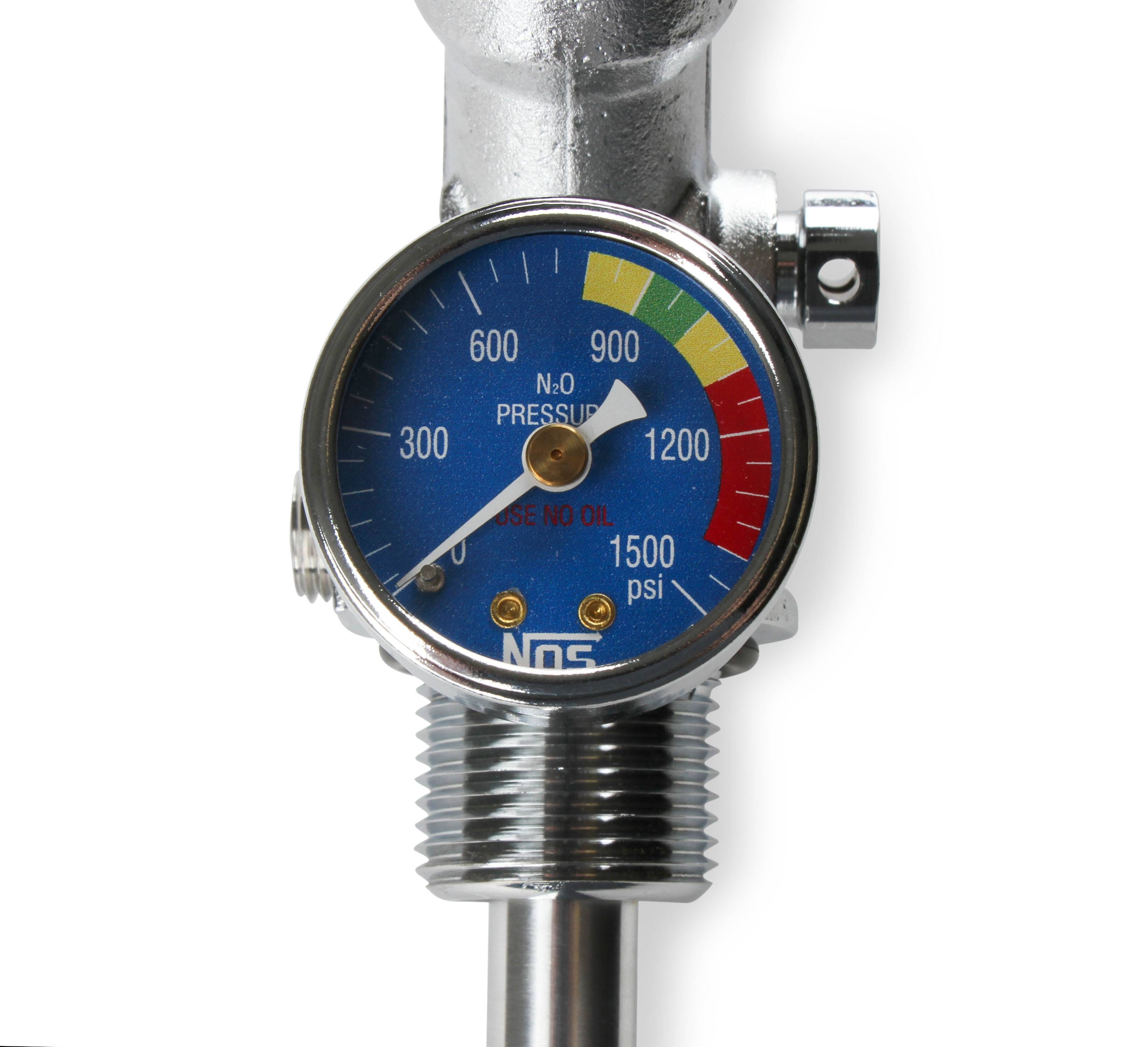 BHHV 16137ANOS NOS 10 lb. Bottle Super Hi-Flow Valve Assembly with Siphon Tube and Blue Gauge thumbnail 10