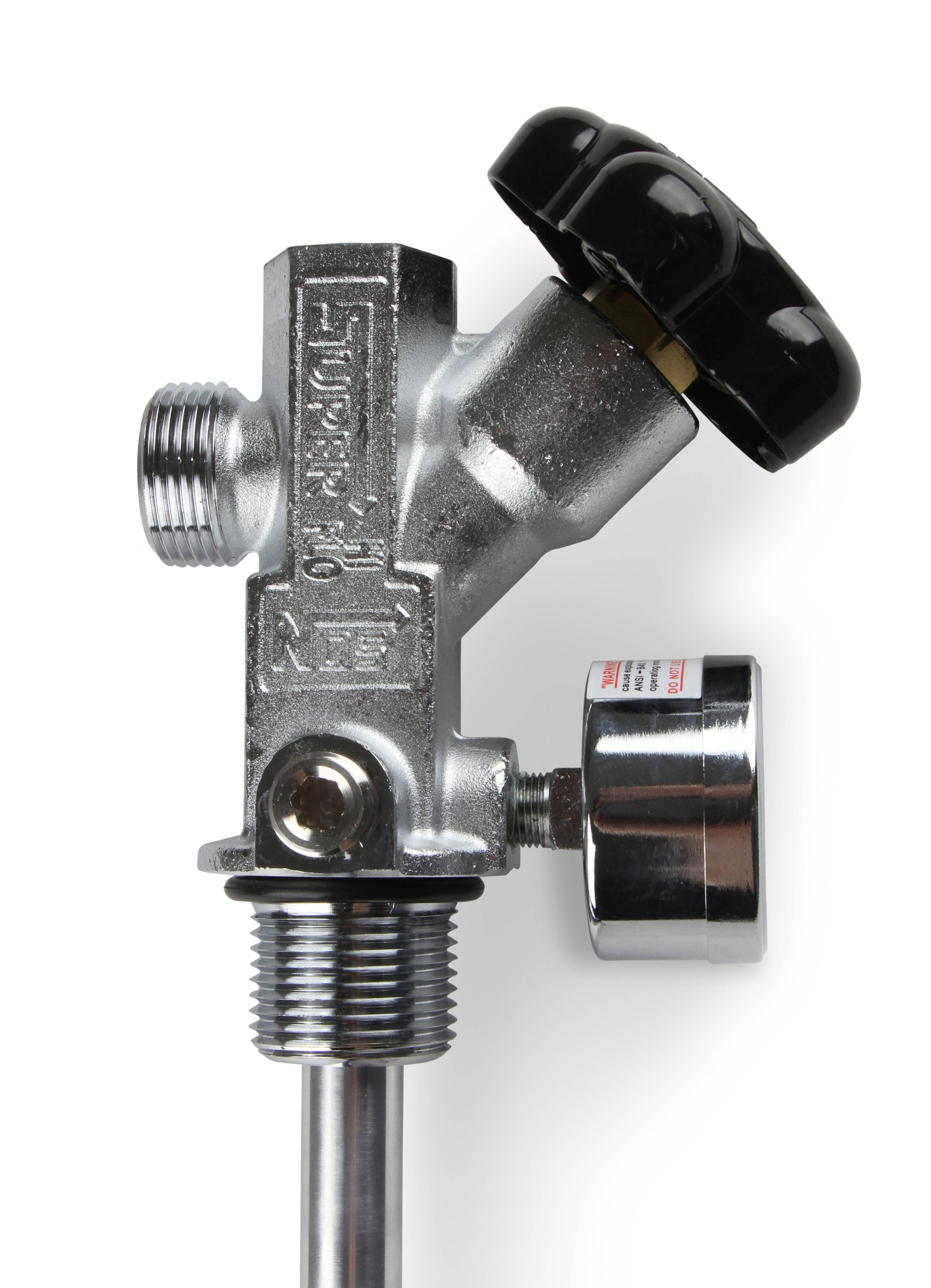 BHHV 16137ANOS NOS 10 lb. Bottle Super Hi-Flow Valve Assembly with Siphon Tube and Blue Gauge thumbnail 14