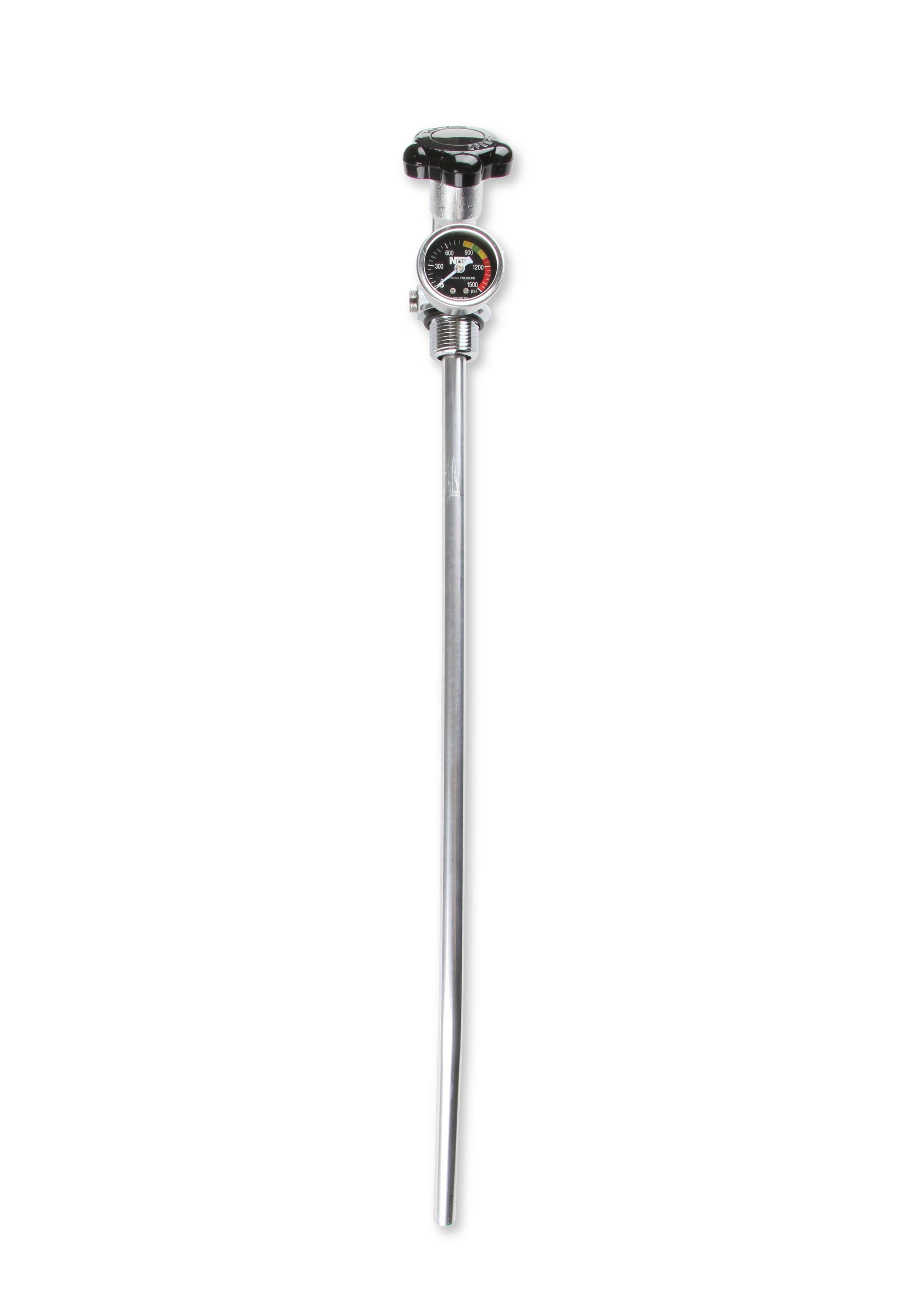 BHHV 16340ABNOS NOS 15lb & 20lb Bottle Super Hi-Flow Valve Assembly w/Siphon Tube & Black Gauge thumbnail 2
