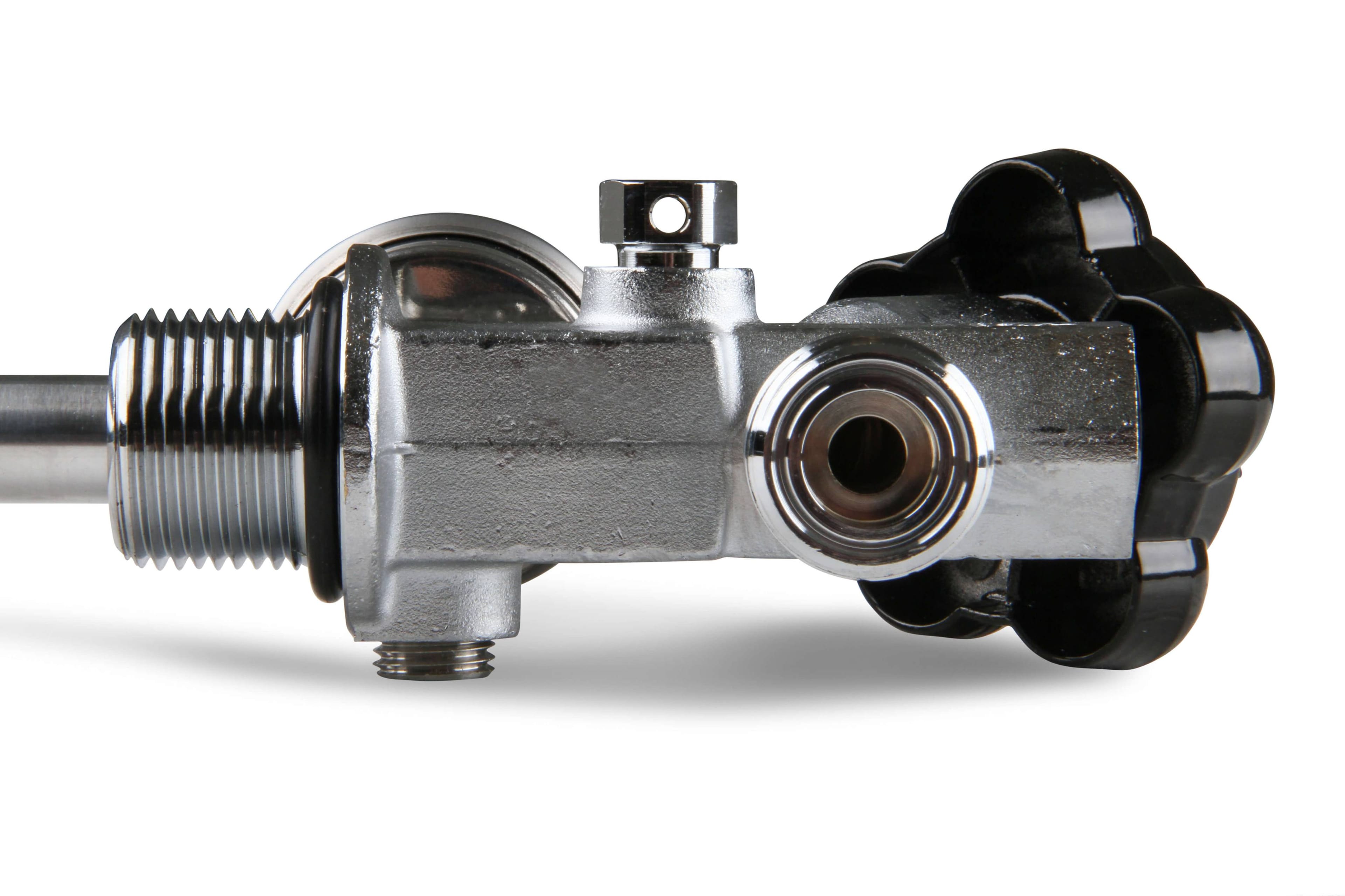 BHHV 16340ABNOS NOS 15lb & 20lb Bottle Super Hi-Flow Valve Assembly w/Siphon Tube & Black Gauge thumbnail 6