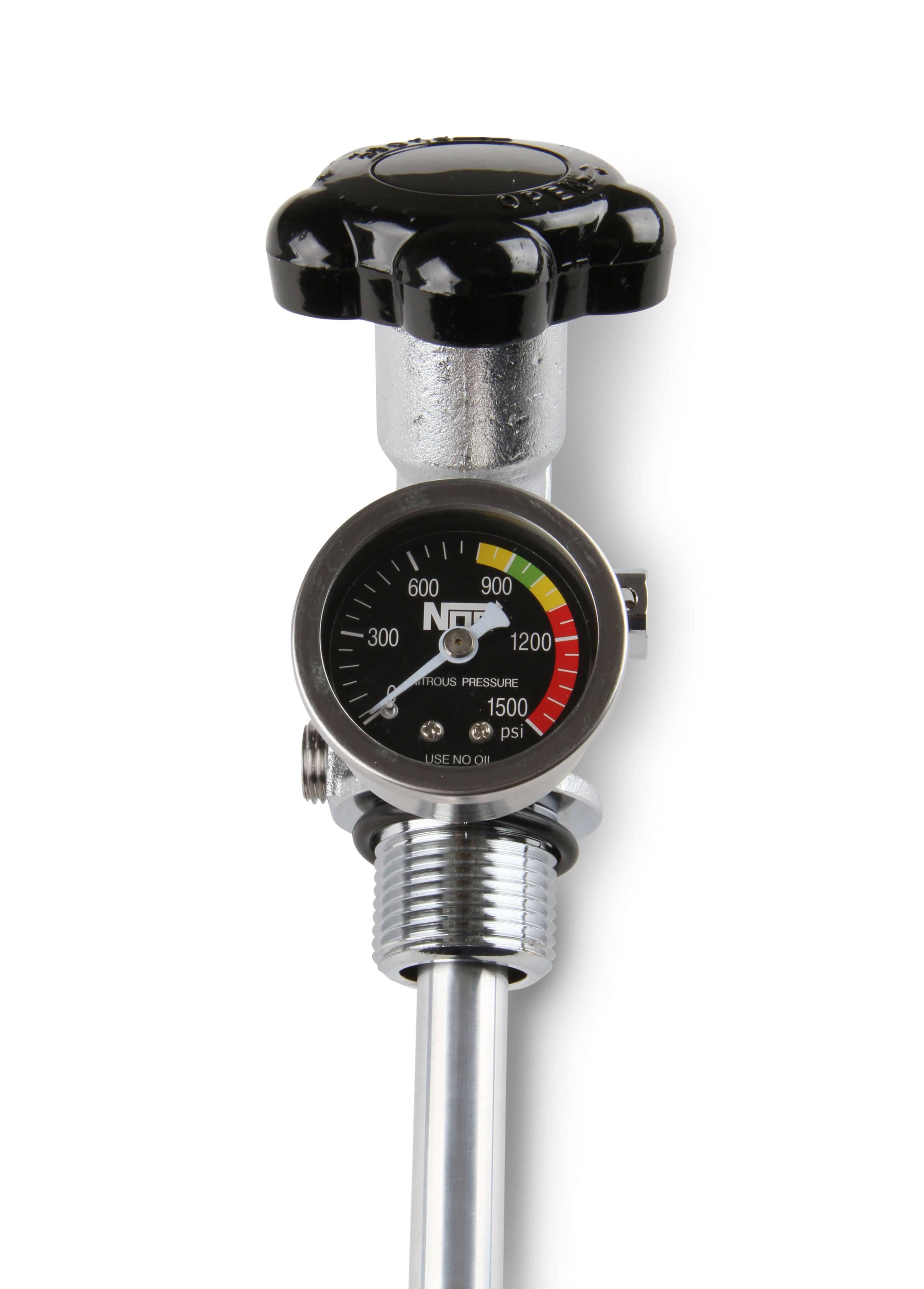 BHHV 16340ABNOS NOS 15lb & 20lb Bottle Super Hi-Flow Valve Assembly w/Siphon Tube & Black Gauge thumbnail 16