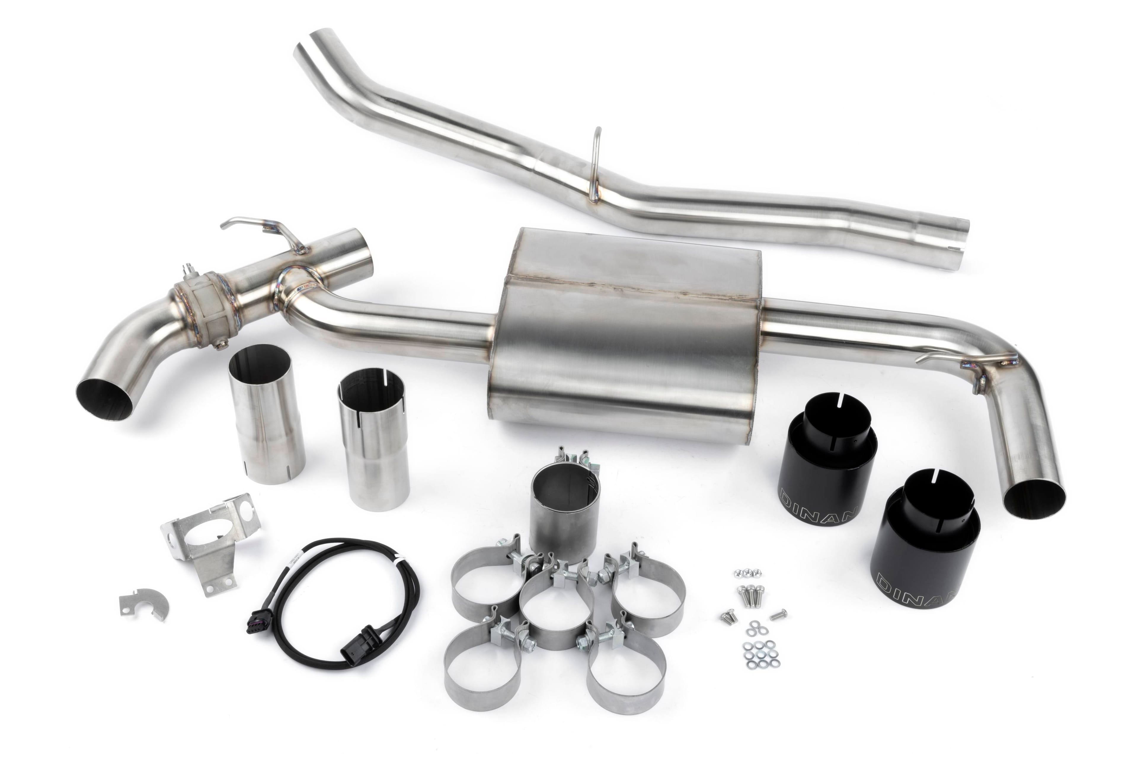 GFBV D660-0089-BLK Dinan Valved Axle-Back Exhaust - 2016-2023 BMW X1/X2 xDrive28i; Dinan Valved Axle-Back Exhaust - 2016-2024 MINI C'Man JCW - Fits 2016-2024 Mini, BMW models thumbnail 2