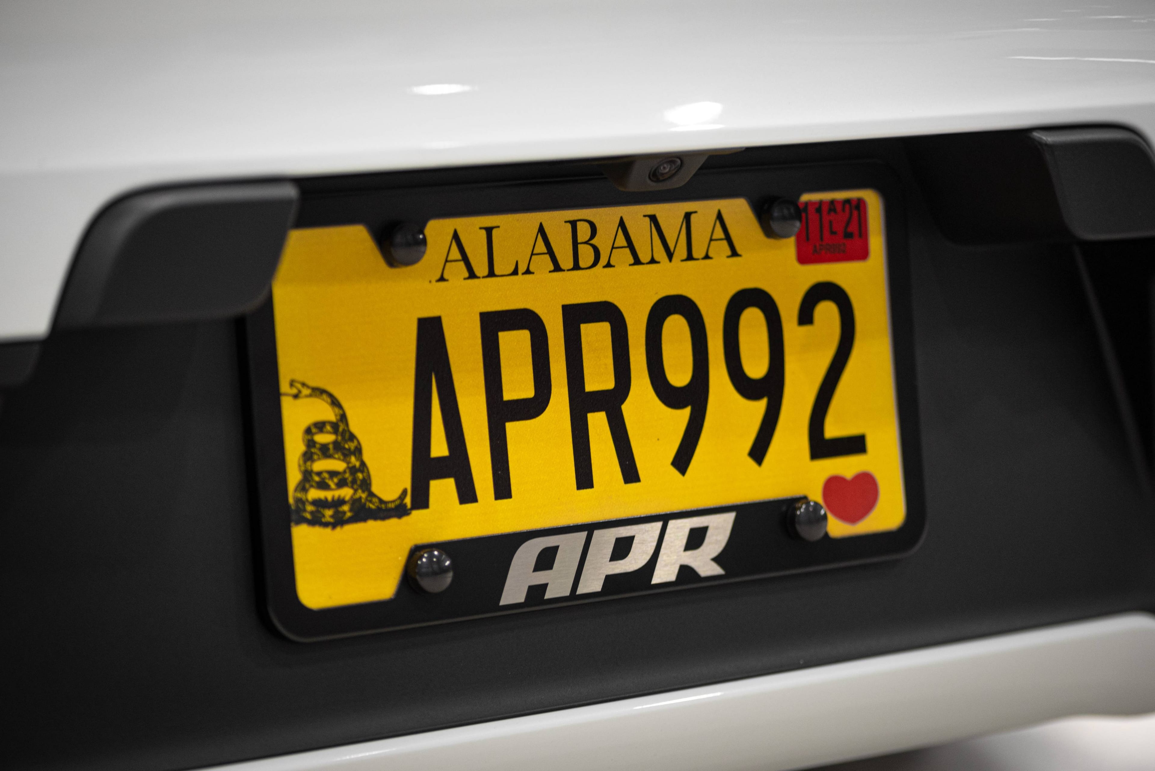 HJQF A1000010 APR License Plate Frame - Thick, Black w/ Hiders thumbnail 10