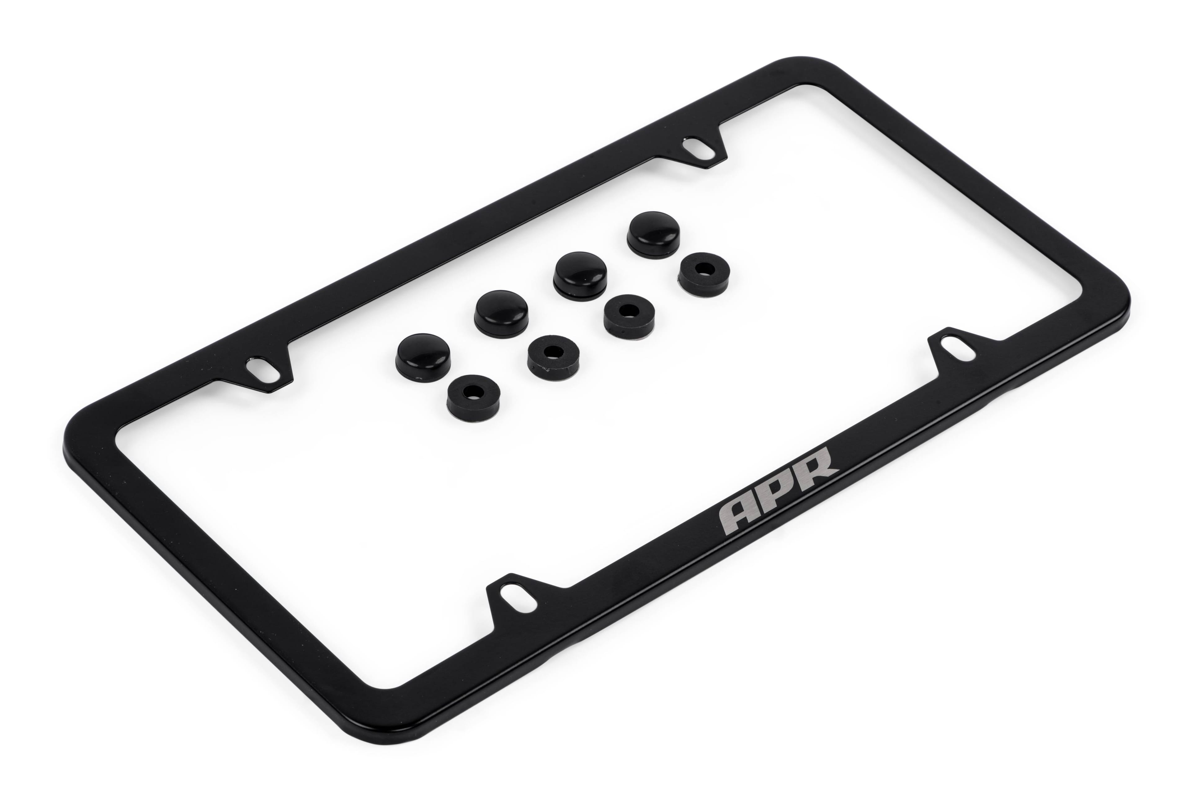 HJQF A1000013 APR License Plate Frame - Slim, Black w/ Hiders thumbnail 2