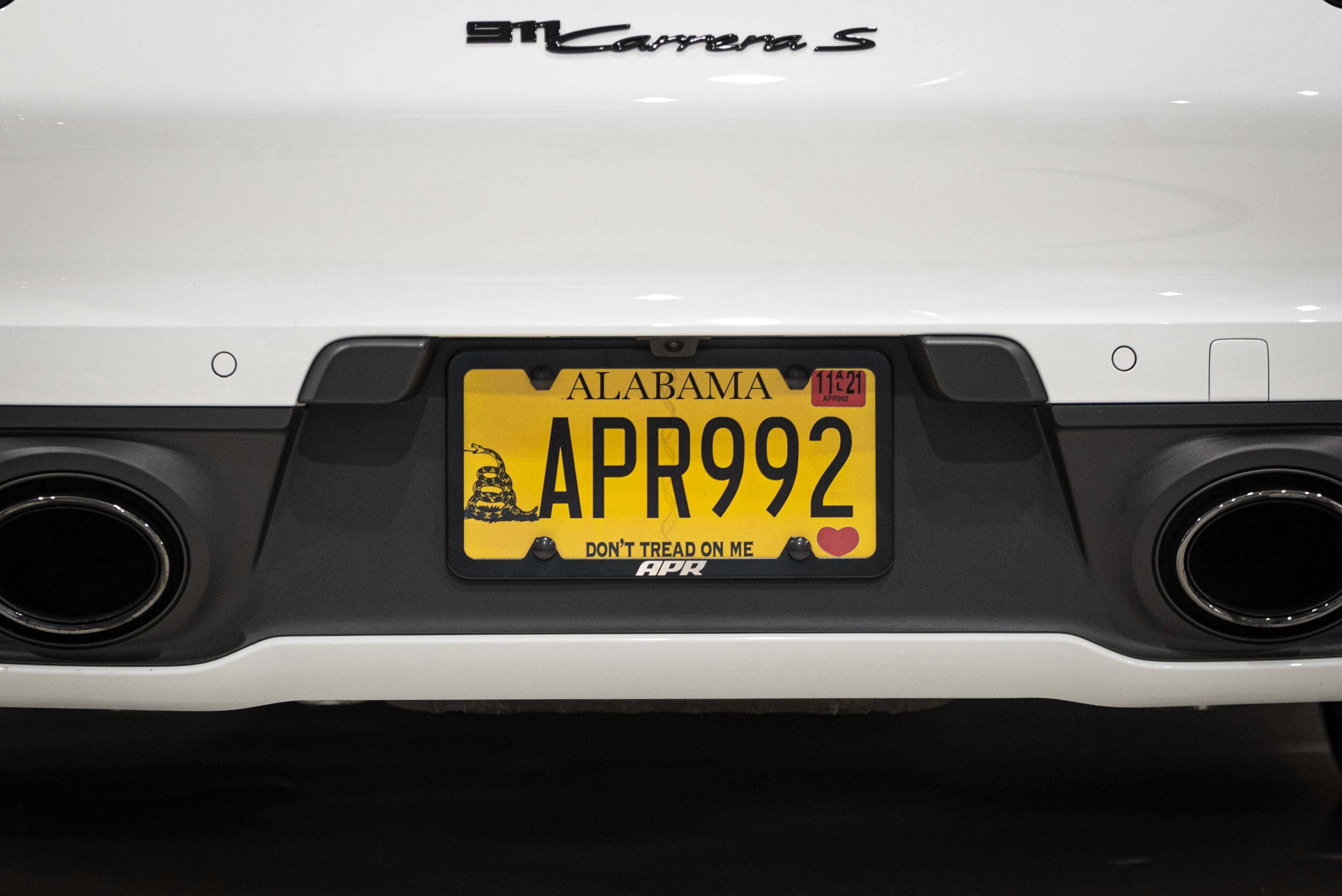 HJQF A1000013 APR License Plate Frame - Slim, Black w/ Hiders thumbnail 8