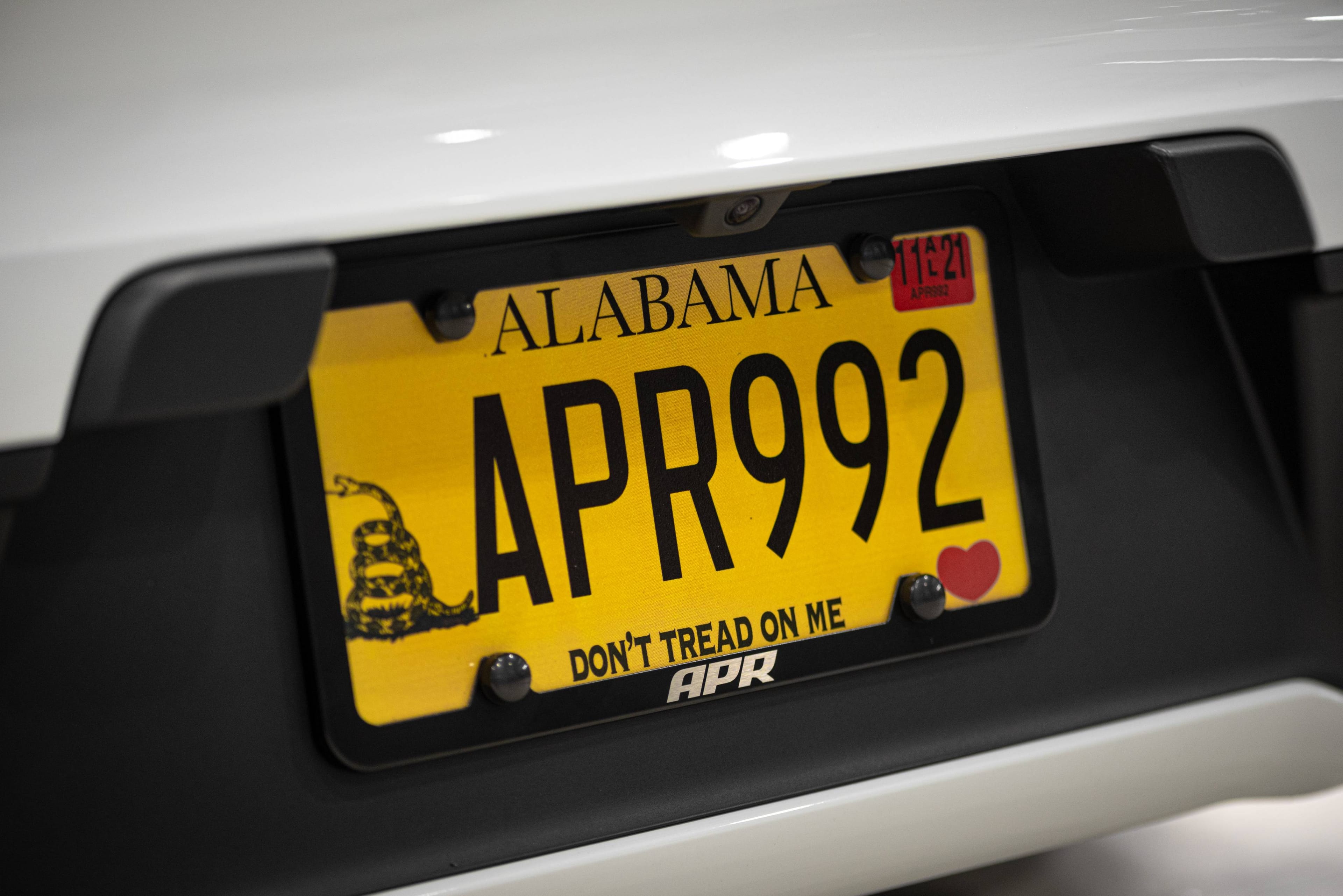 HJQF A1000013 APR License Plate Frame - Slim, Black w/ Hiders thumbnail 10