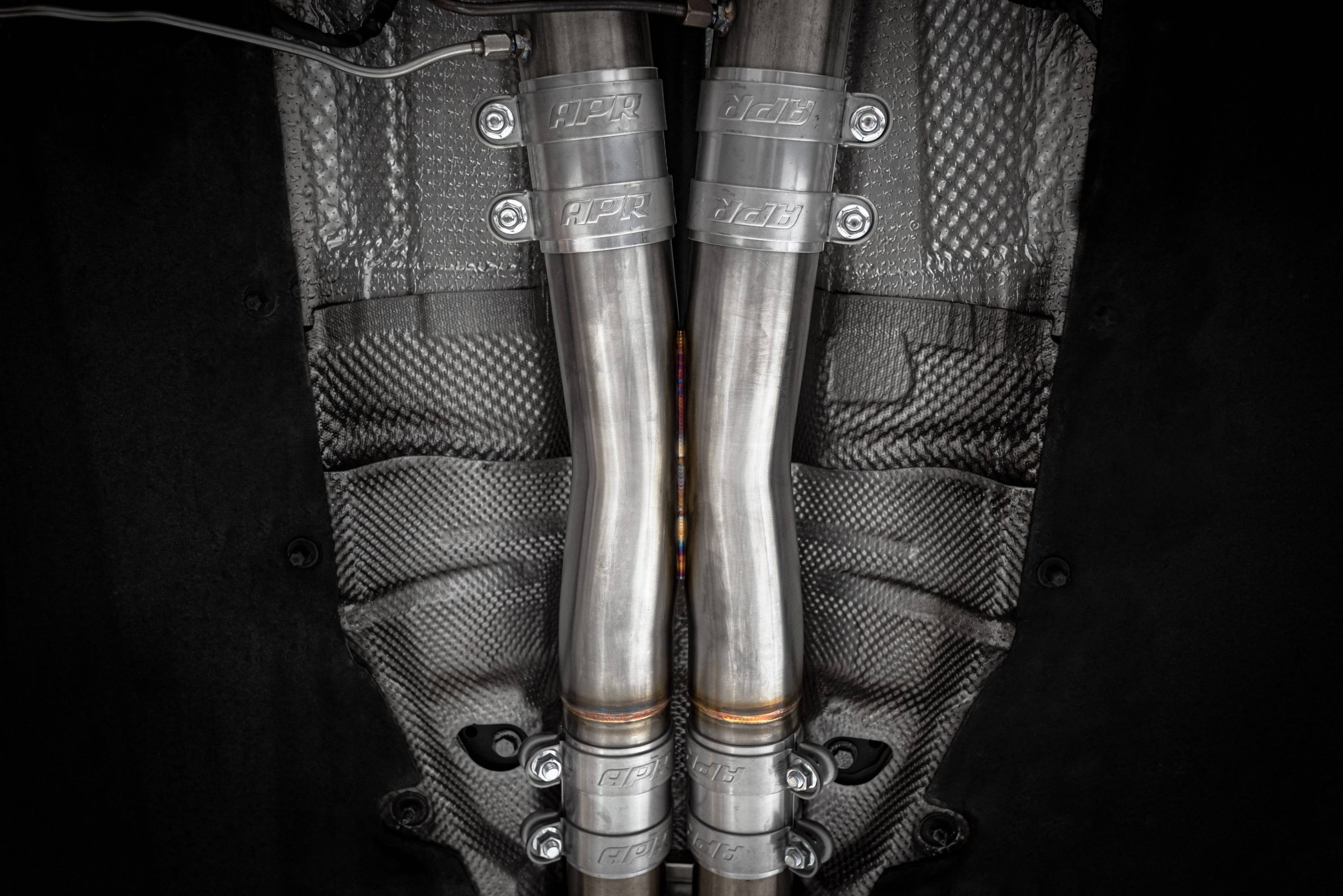 HJQF CBK0027 APR Catback Exhaust System X-Pipe - S6/S7/RS6/RS7 (C7) - Fits 2013-2018 Audi S6, S7, RS7 thumbnail 6