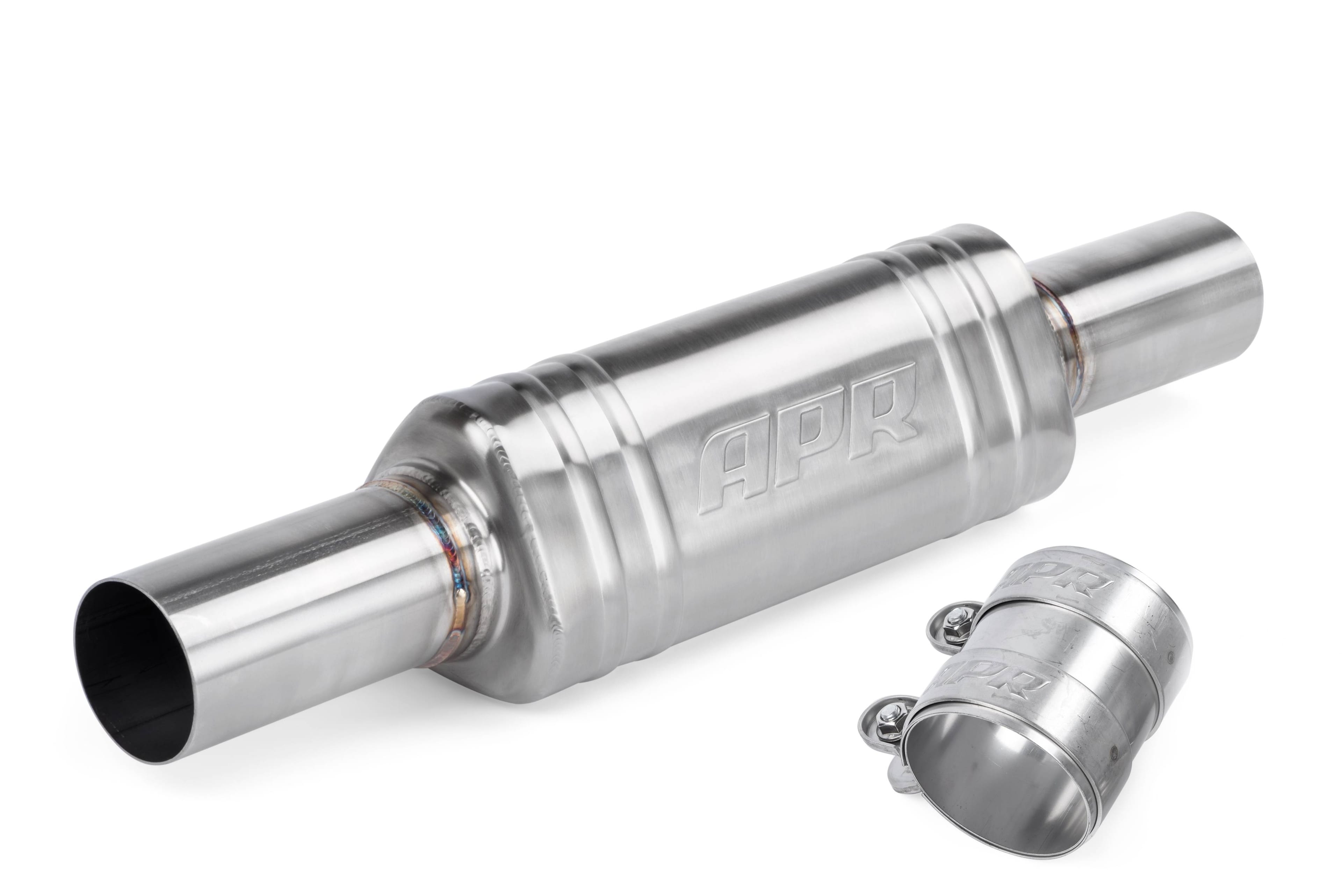 HJQF CBK0044 APR Catback Exhaust System Front Muffler - GTI (MK6) thumbnail 2