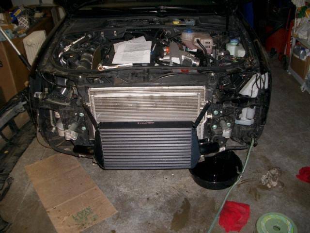 ER Competition Series Front Mount Intercooler (FMIC) Basic Kit for B6 A4 Polished Hard Anodized Black thumbnail 2