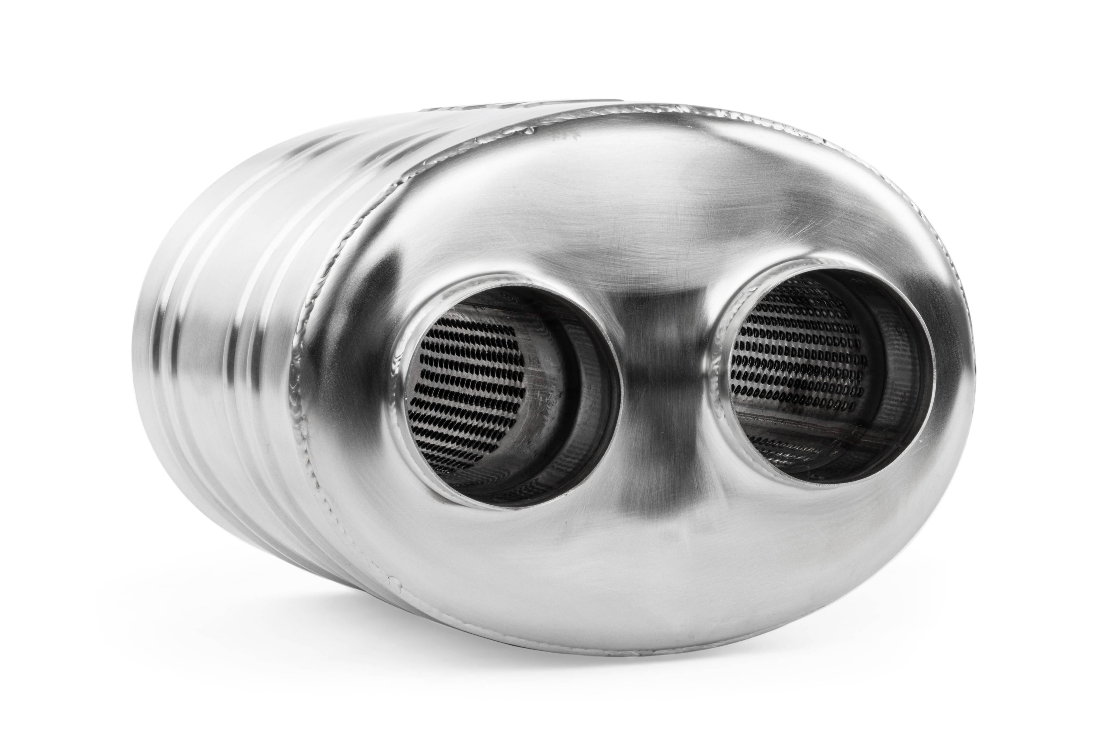 HJQF MUH0007 APR Premium Sound Absorption Muffler - Dual 63.5mm (2.5") thumbnail 6