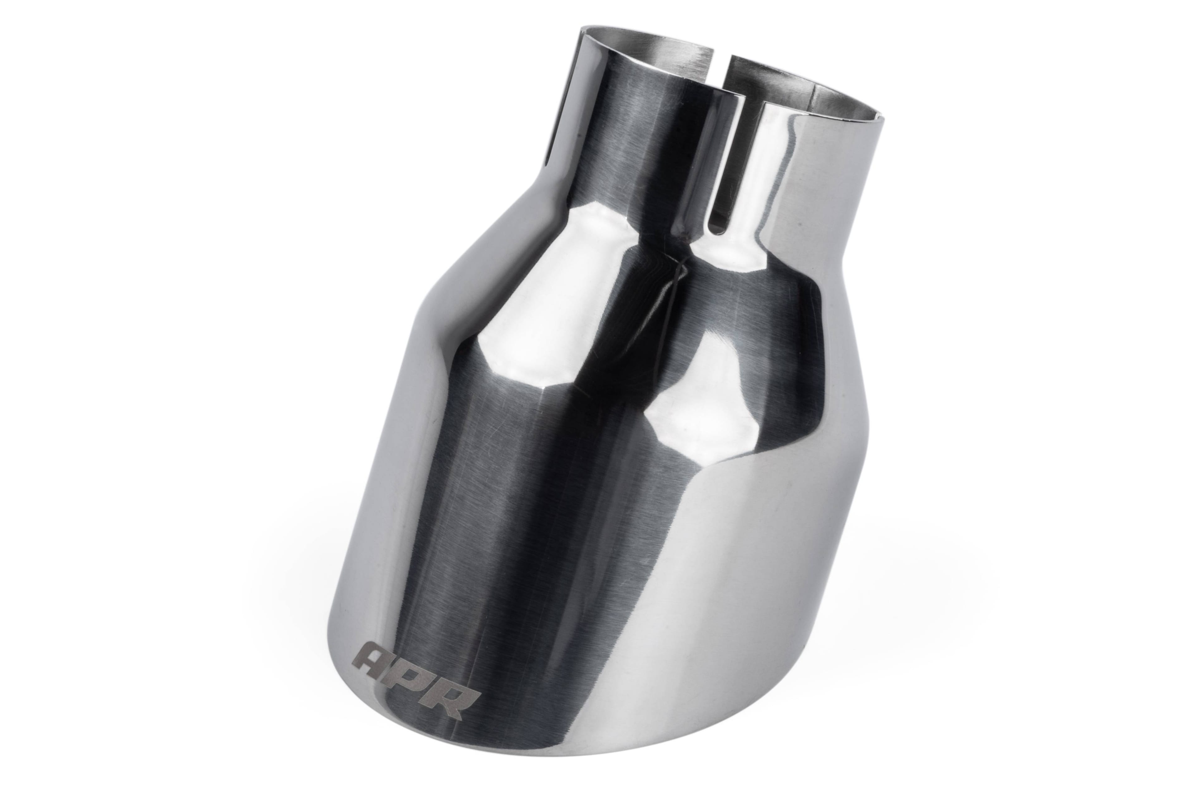 HJQF TPK0004 APR Single-Walled 4" Slash-Cut Tips (Polished Silver) - Set of 2 thumbnail 7