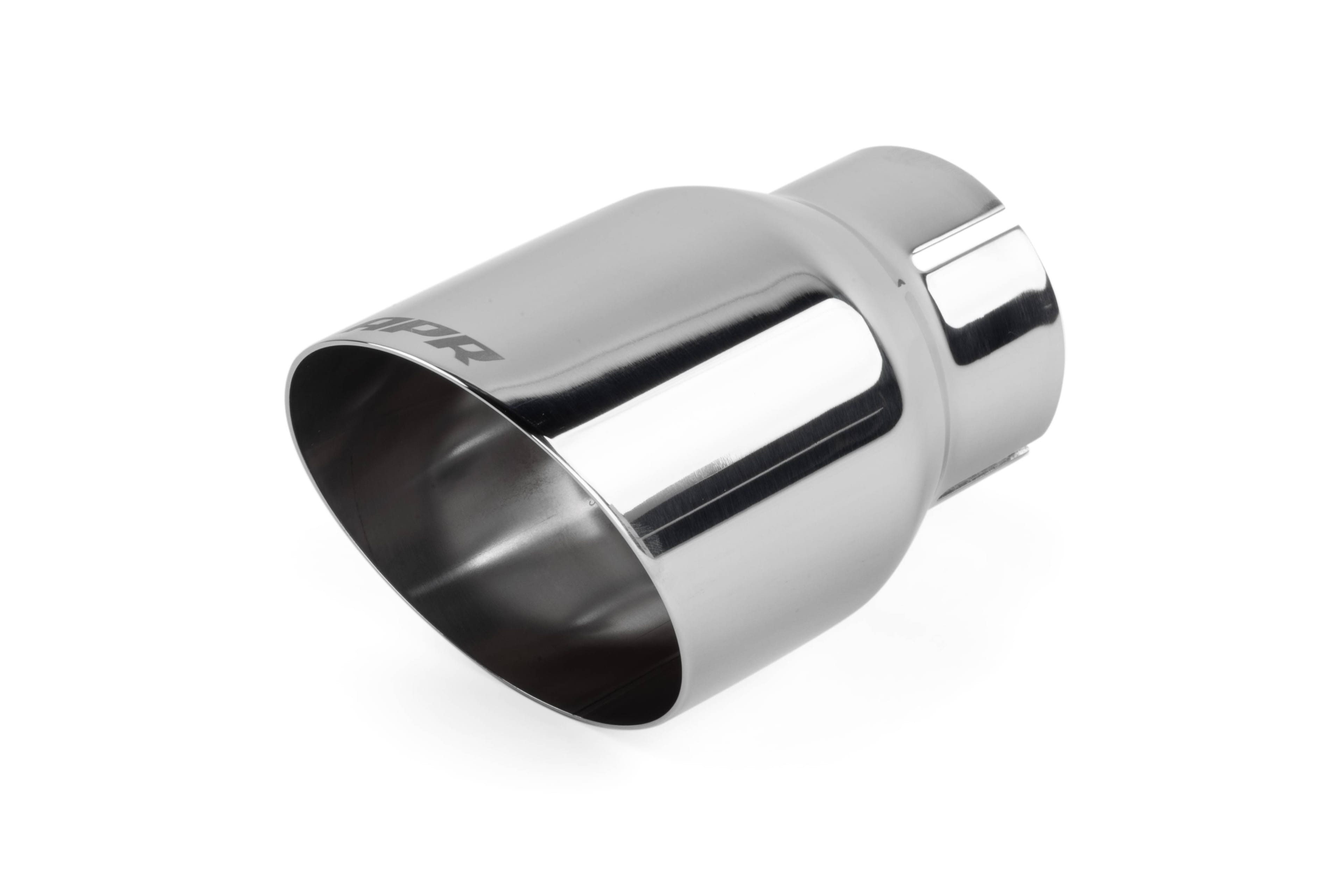 HJQF TPK0005 APR Single-Walled 3.5" Slash-Cut Tips (Polished Silver) - Set of 2 thumbnail 6