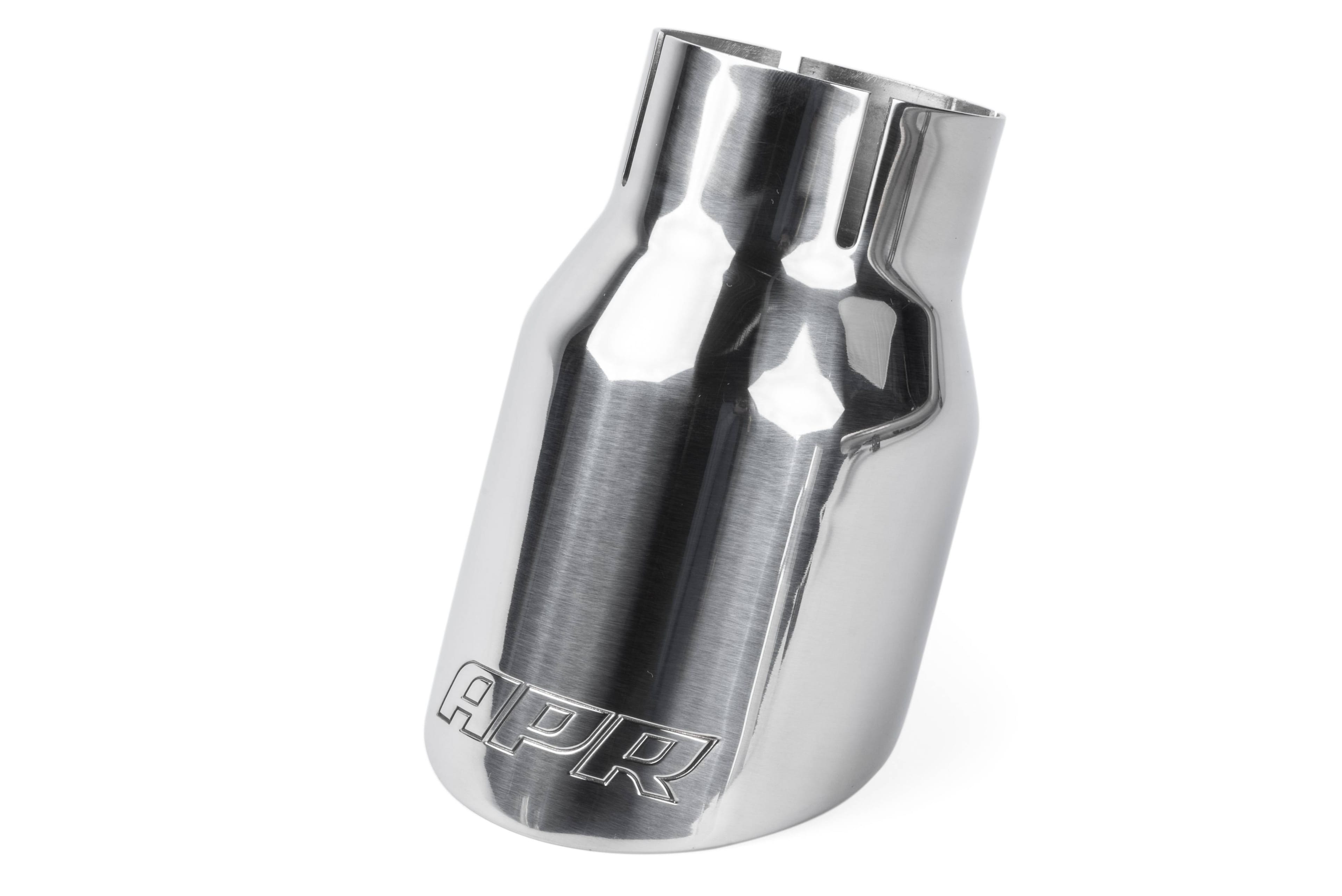 HJQF TPK0006 APR Double-Walled 3.5" Slash-Cut Tips (Polished Silver) - Set of 2 thumbnail 6