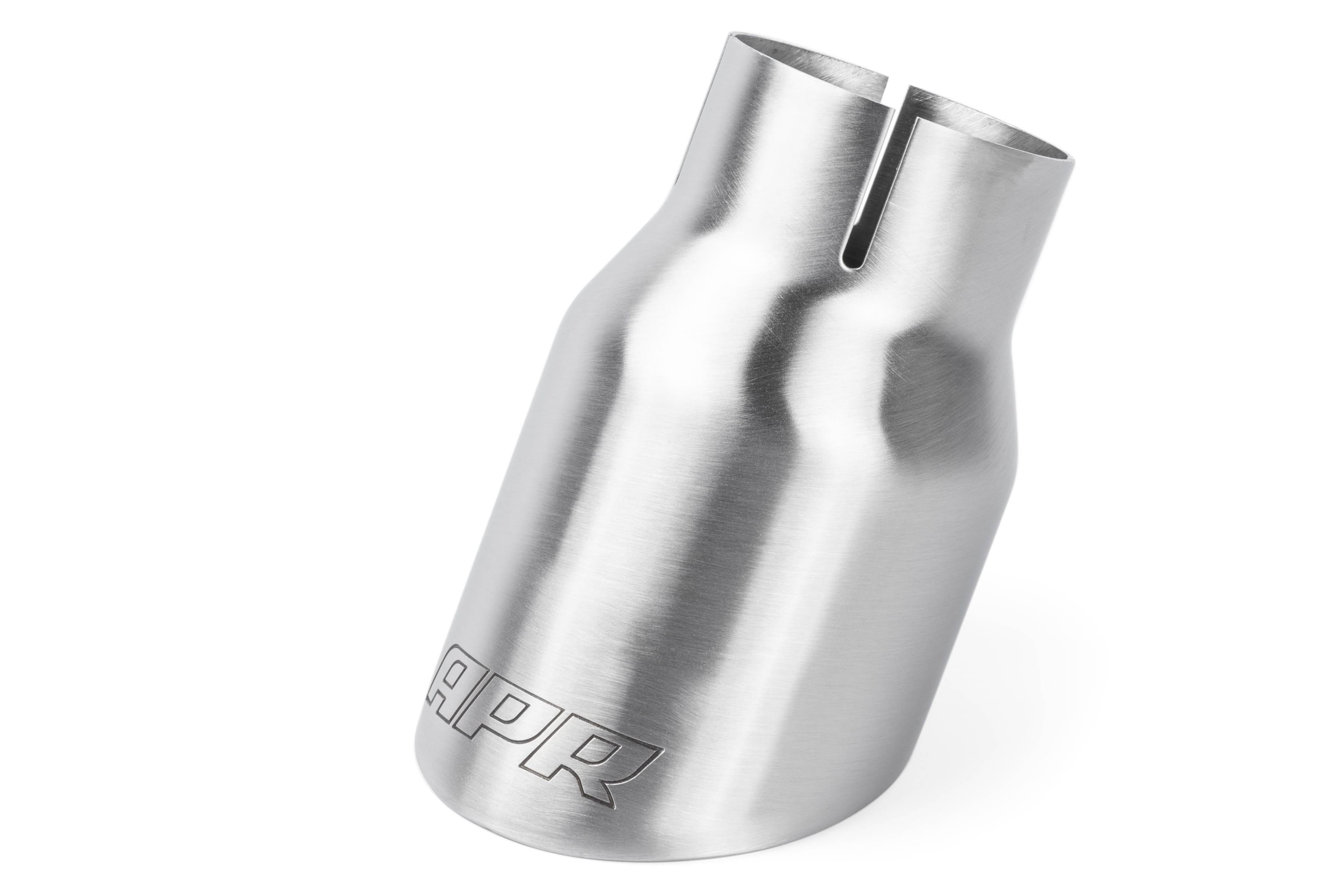 HJQF TPK0007 APR Double-Walled 3.5" Slash-Cut Tips (Brushed Silver) - Set of 2 thumbnail 6