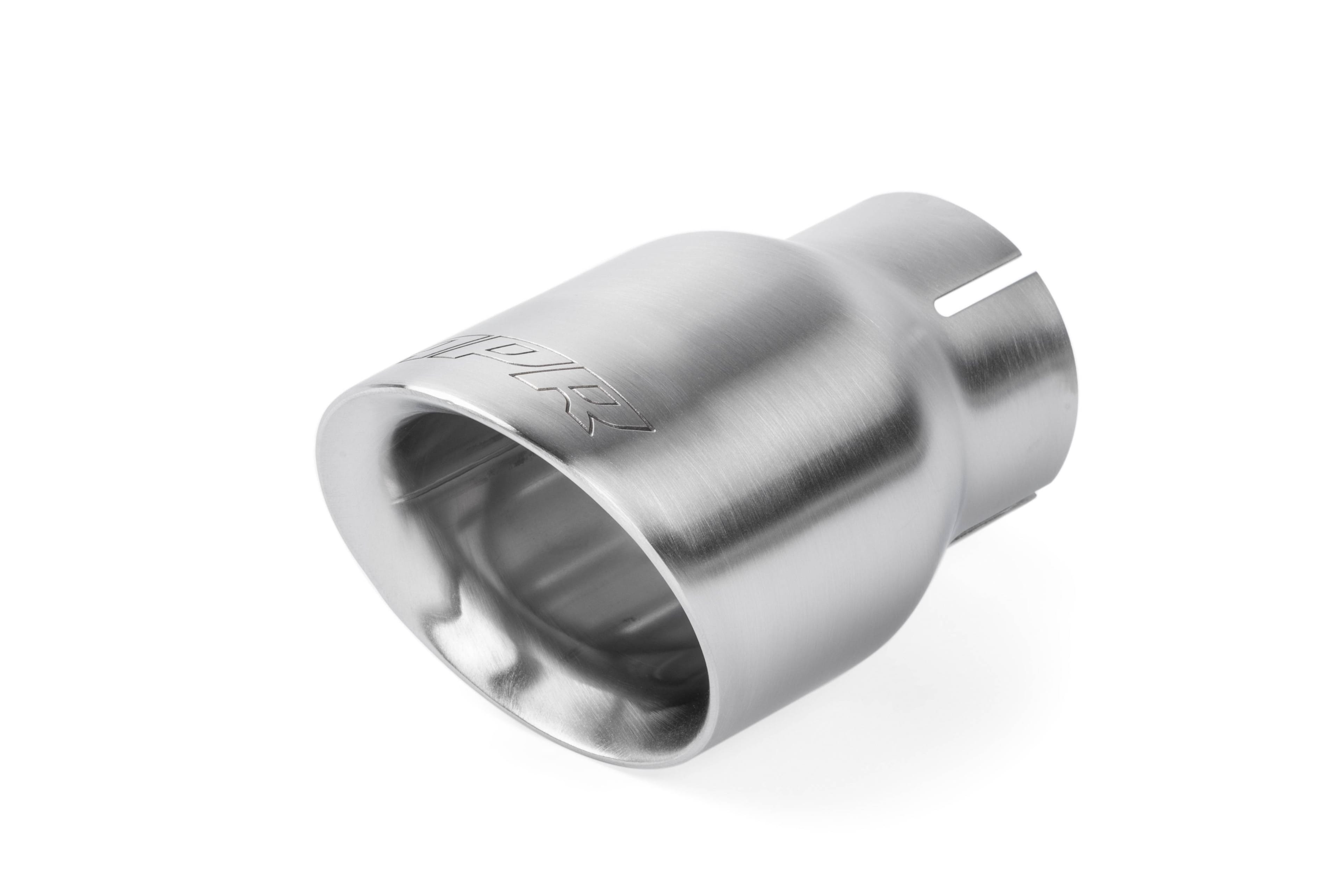HJQF TPK0007 APR Double-Walled 3.5" Slash-Cut Tips (Brushed Silver) - Set of 2 thumbnail 7