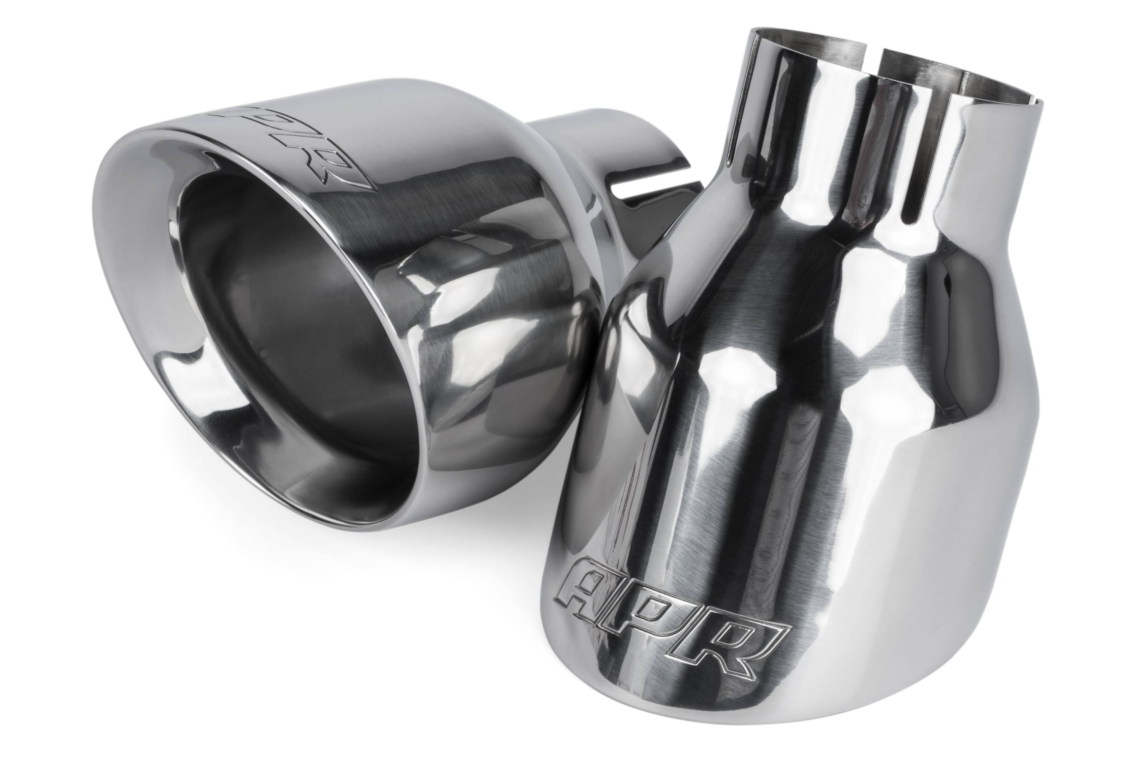 HJQF TPK0001 APR Double-Walled 4" Slash-Cut Tips (Polished) - Set of 2 thumbnail 2