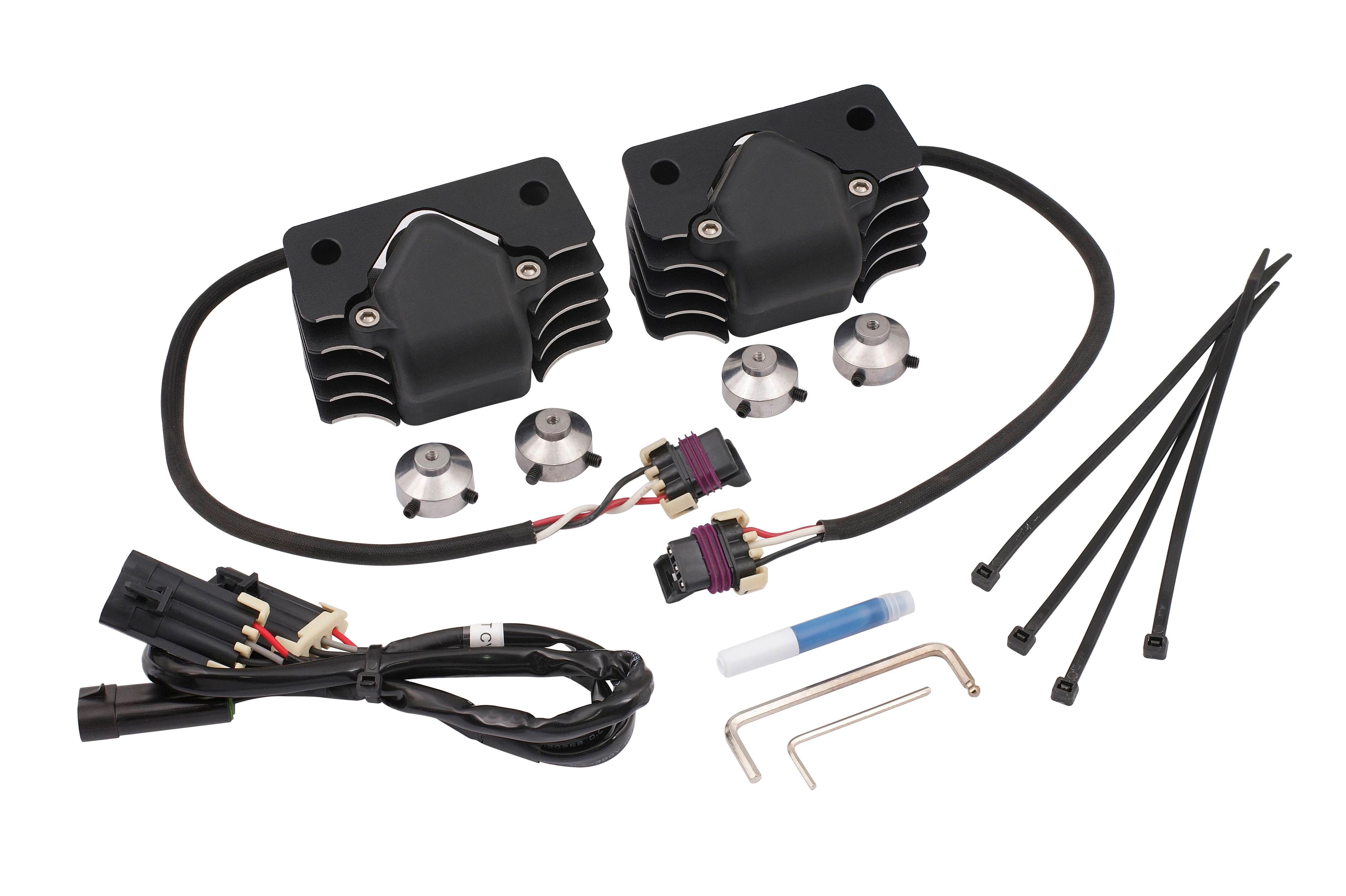 ACCEL 140414B - Black with Machined Edges; Stealth SuperCoil - Motorcycle - Coil on Plug - Sportster Models