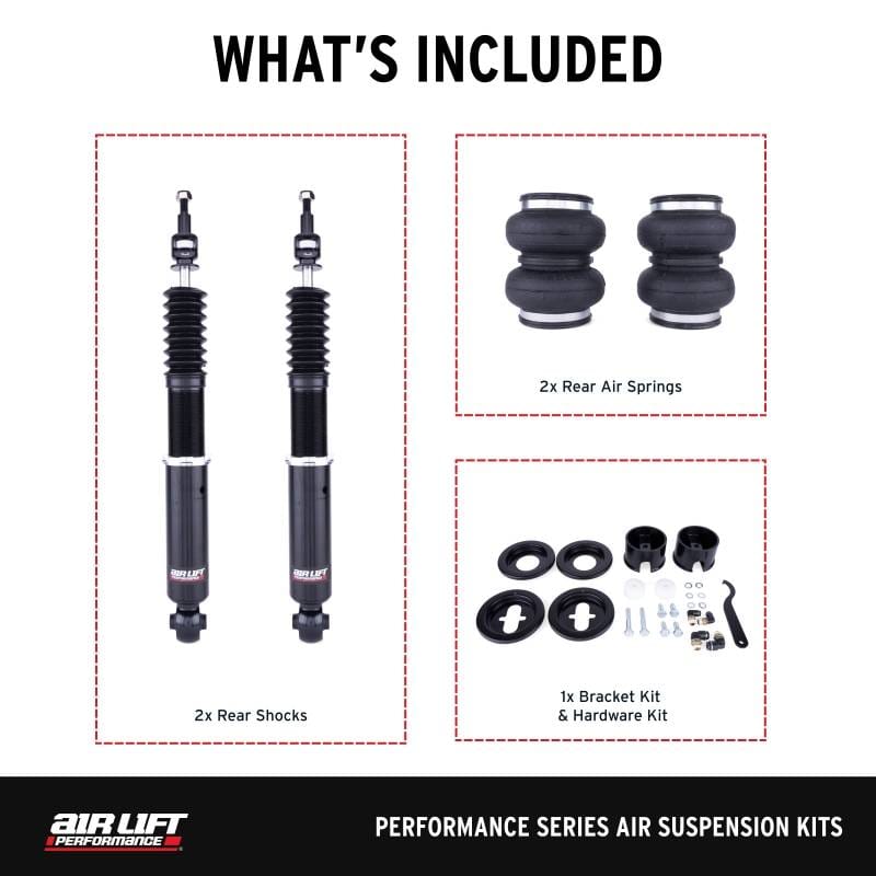 Air Lift 76503 Air Lift Performance 15-20 Audi A3 / 15-24 Volkswagen GTI Air Suspension Rear Kit - Fits 2015-2024 Volkswagen Tiguan, GTI thumbnail 4