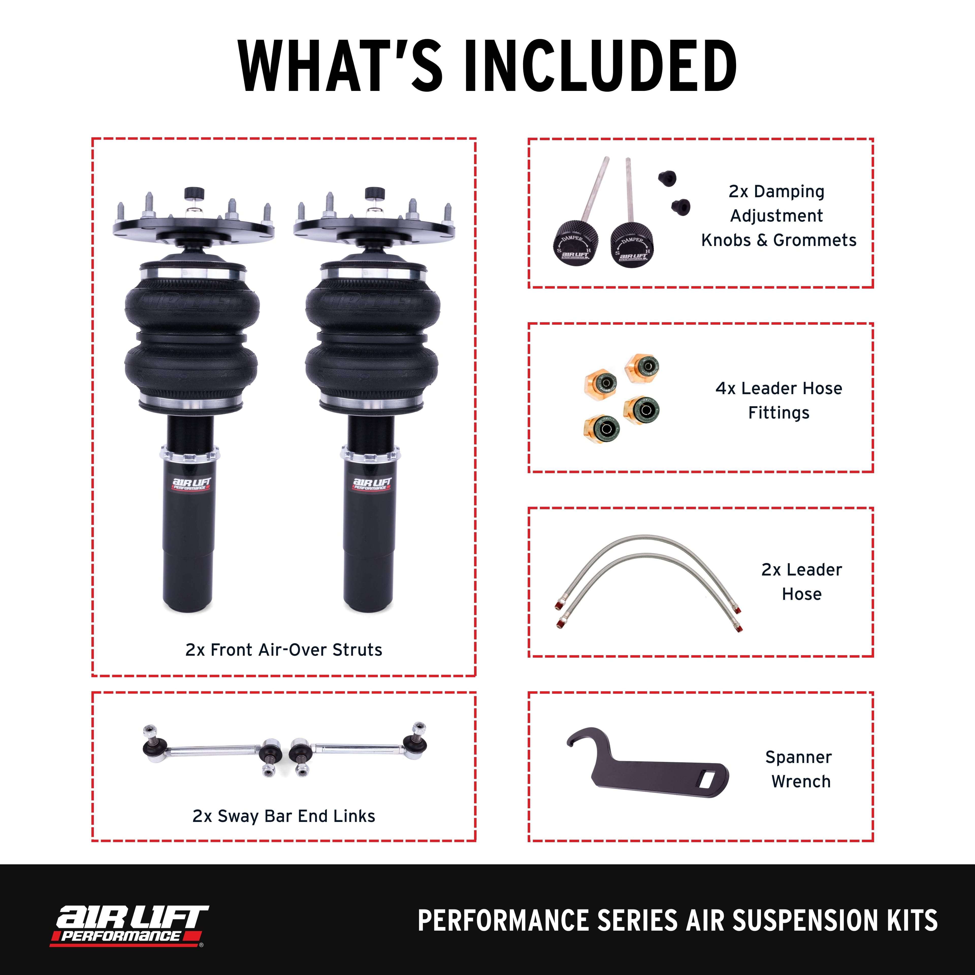 Air Lift 76021 Air Lift Performance 15-21 BMW F22/F30/F31/F32/F33/F36 Front Air Suspension Kit - Fits 2015-2021 BMW 230i, 435i, 440i thumbnail 2