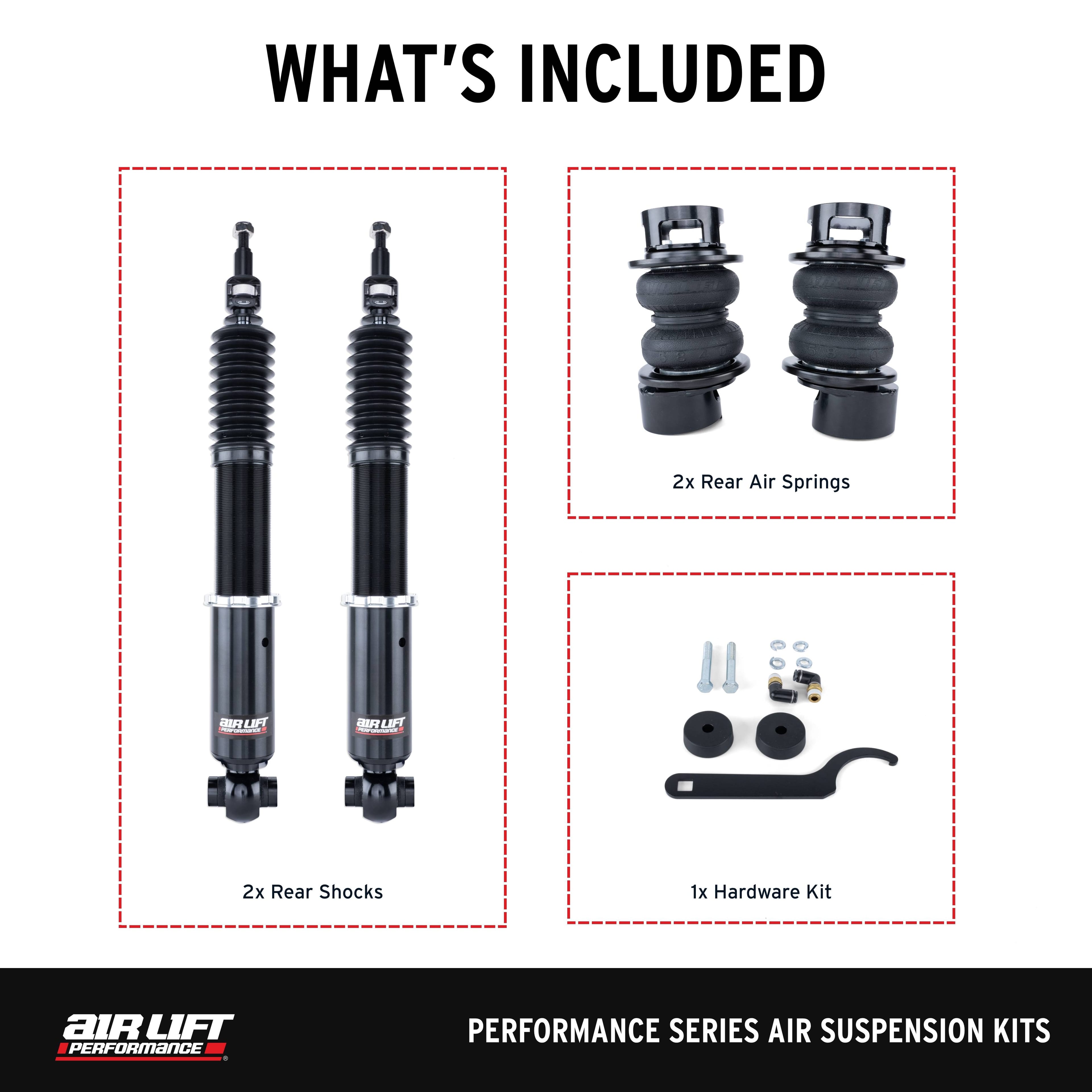 Air Lift 76541 Air Lift Performance 2015-2018 BMW M3 / 15-20 M4 Rear Kit 5-Bolt - Fits 2015-2020 BMW M4 thumbnail 2