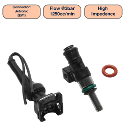 DeatschWerks DW1250-34-14-14-1 DeatschWerks Universal 1250cc Single Fuel Injector / 34mm Length / 14mm O-Ring Seals