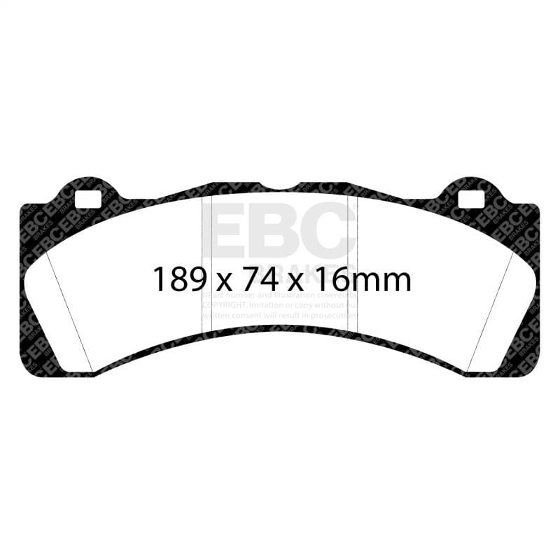 EBC DP8059RP1 EBC Racing Brembo GT-6 Caliper RP-1 Race Brake Pads thumbnail 2