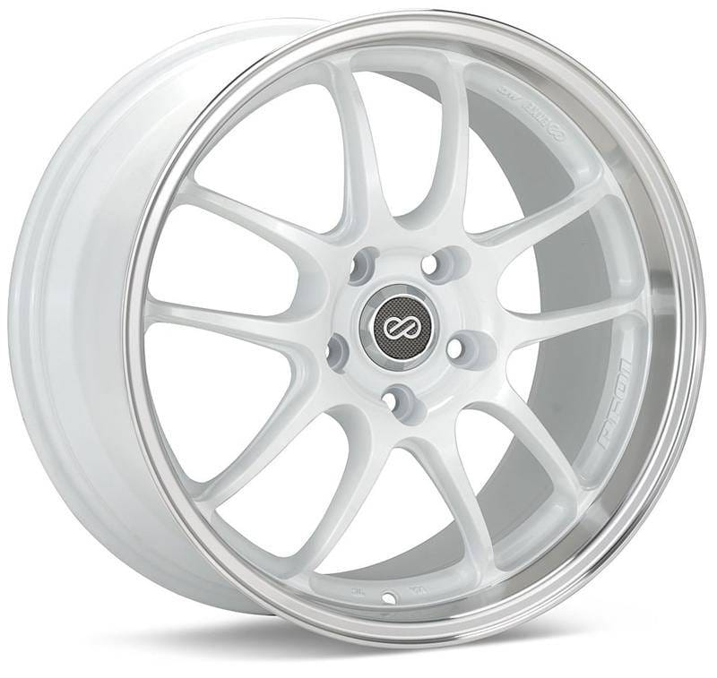 Enkei 460-780-6550WM Enkei PF01SS 17x8 5x114.3 50mm Offset 75mm Bore Diameter White w/ Machined Lip thumbnail 2