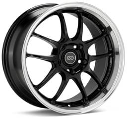 Enkei 460-790-6548BKM Enkei PF01 17x9 5x114.3 48mm Offset 75mm Bore Diameter Black w/ Machined Lip Wheel
