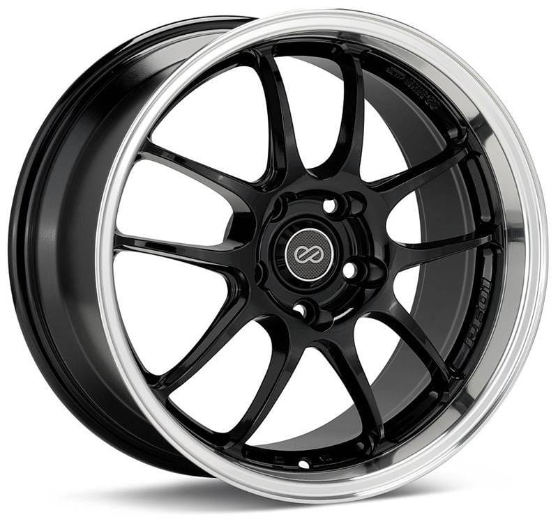 Enkei 460-790-6548BKM Enkei PF01 17x9 5x114.3 48mm Offset 75mm Bore Diameter Black w/ Machined Lip Wheel thumbnail 2
