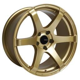 Enkei 485-895-8045GG Enkei T6S 18x9.5 45mm Offset 5x100 Bolt Pattern 72.6 Bore Gold Wheel