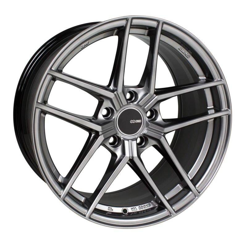 Enkei 498-880-3140HS Enkei TY-5 18x8 5x108 40mm offset 72.6mm Bore Hyper Silver
