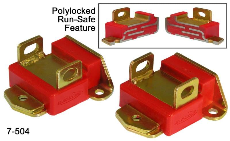 Prothane 7-504 Prothane GM Motor Mounts - Type A Short - Red