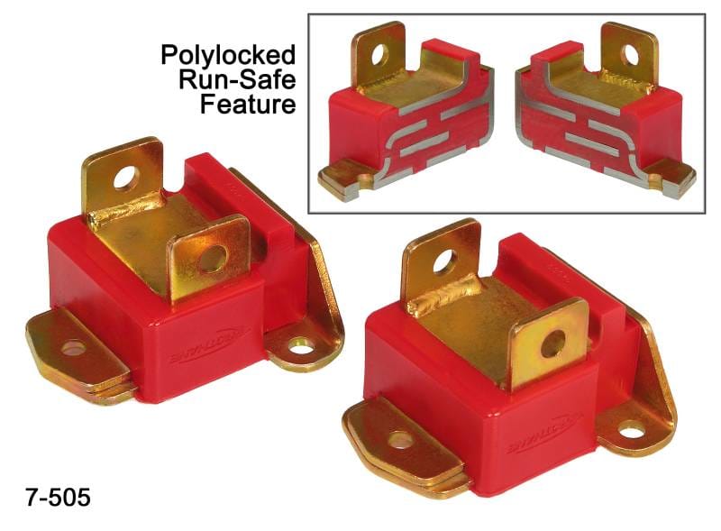 Prothane 7-505 Prothane GM Motor Mounts - Type B Tall - Red